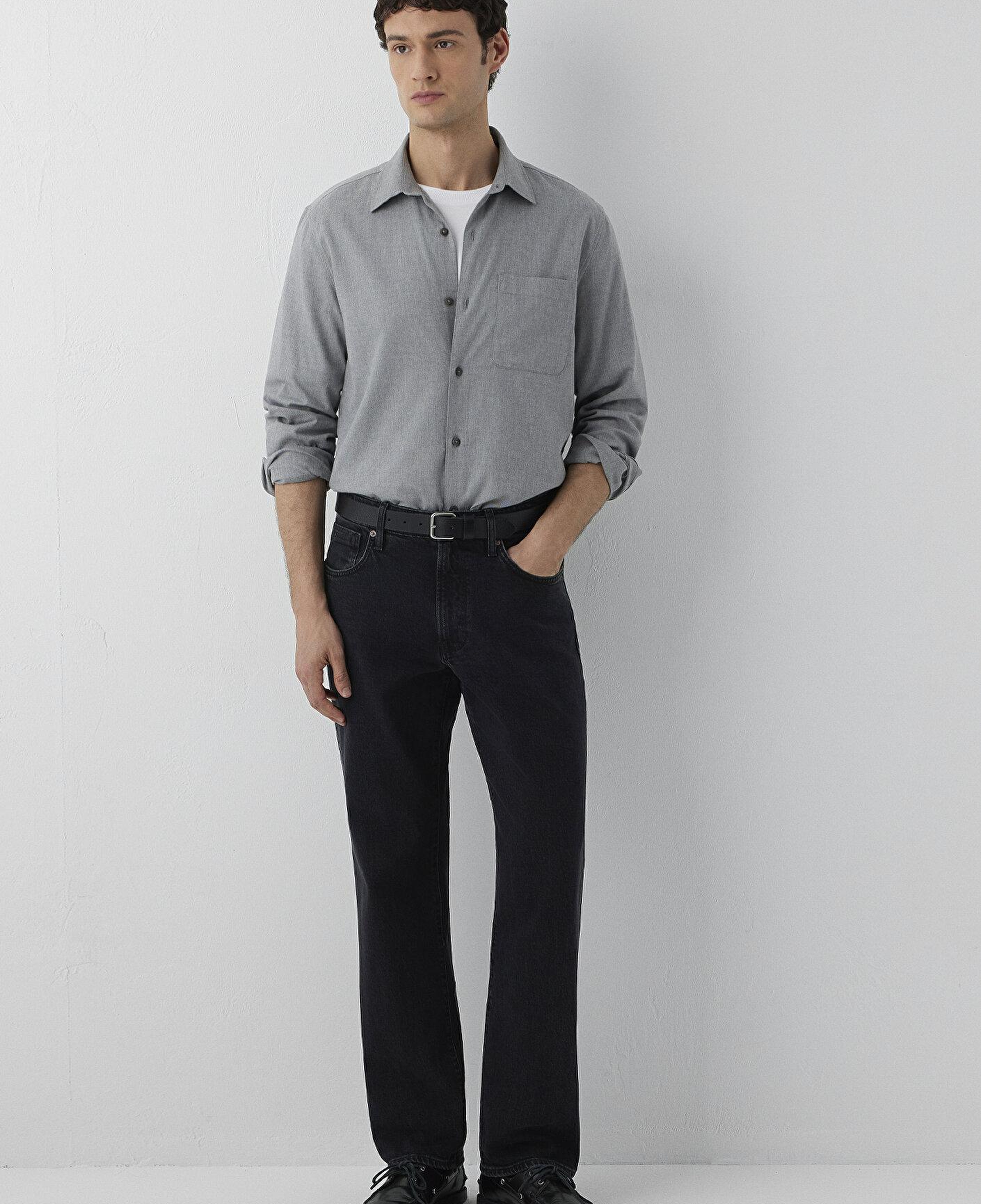 Mavi Gri Gömlek Regular Fit / Normal Kesim 0212023-80018