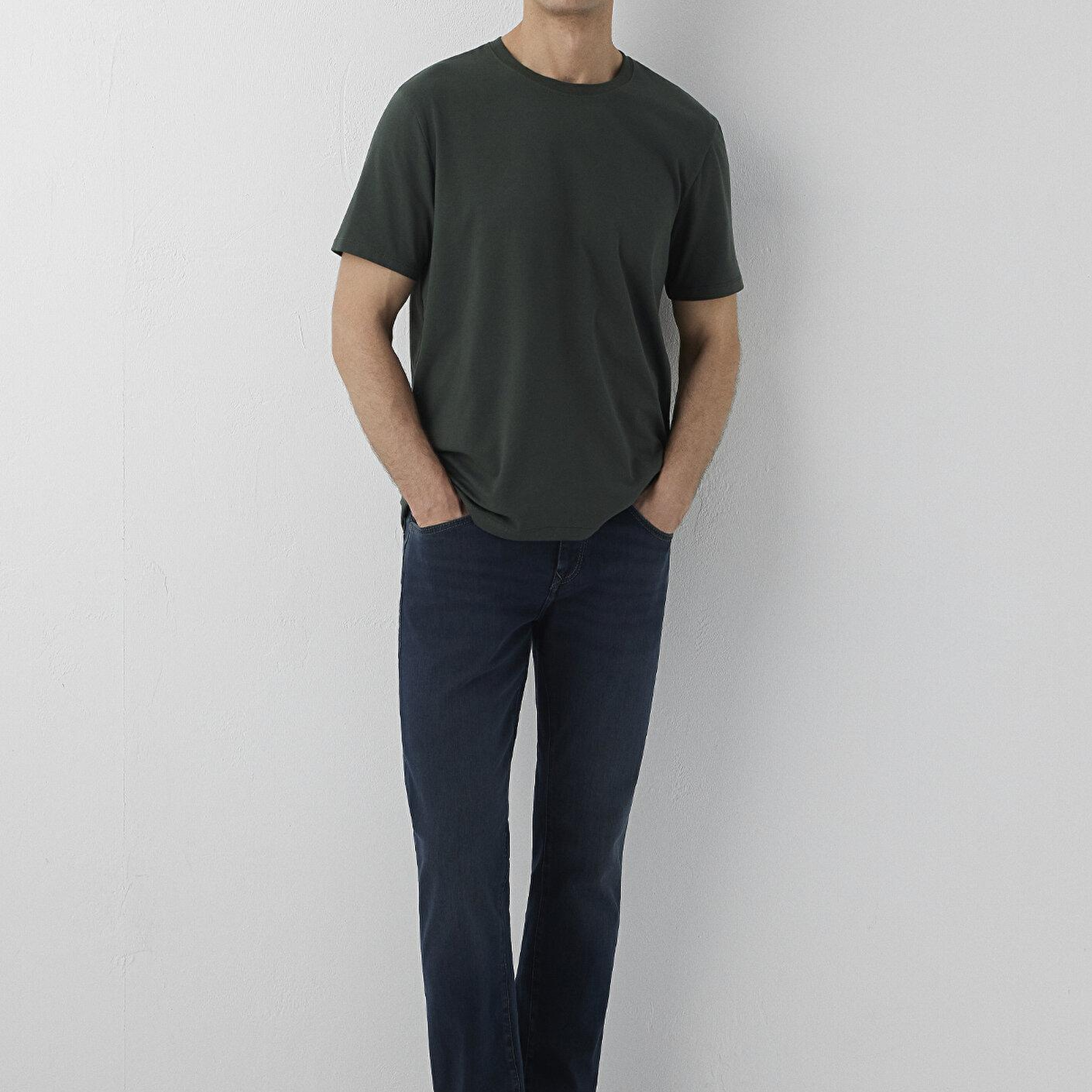 Mavi Yeşil Basic Tişört Regular Fit / Normal Kesim 0610252-71602