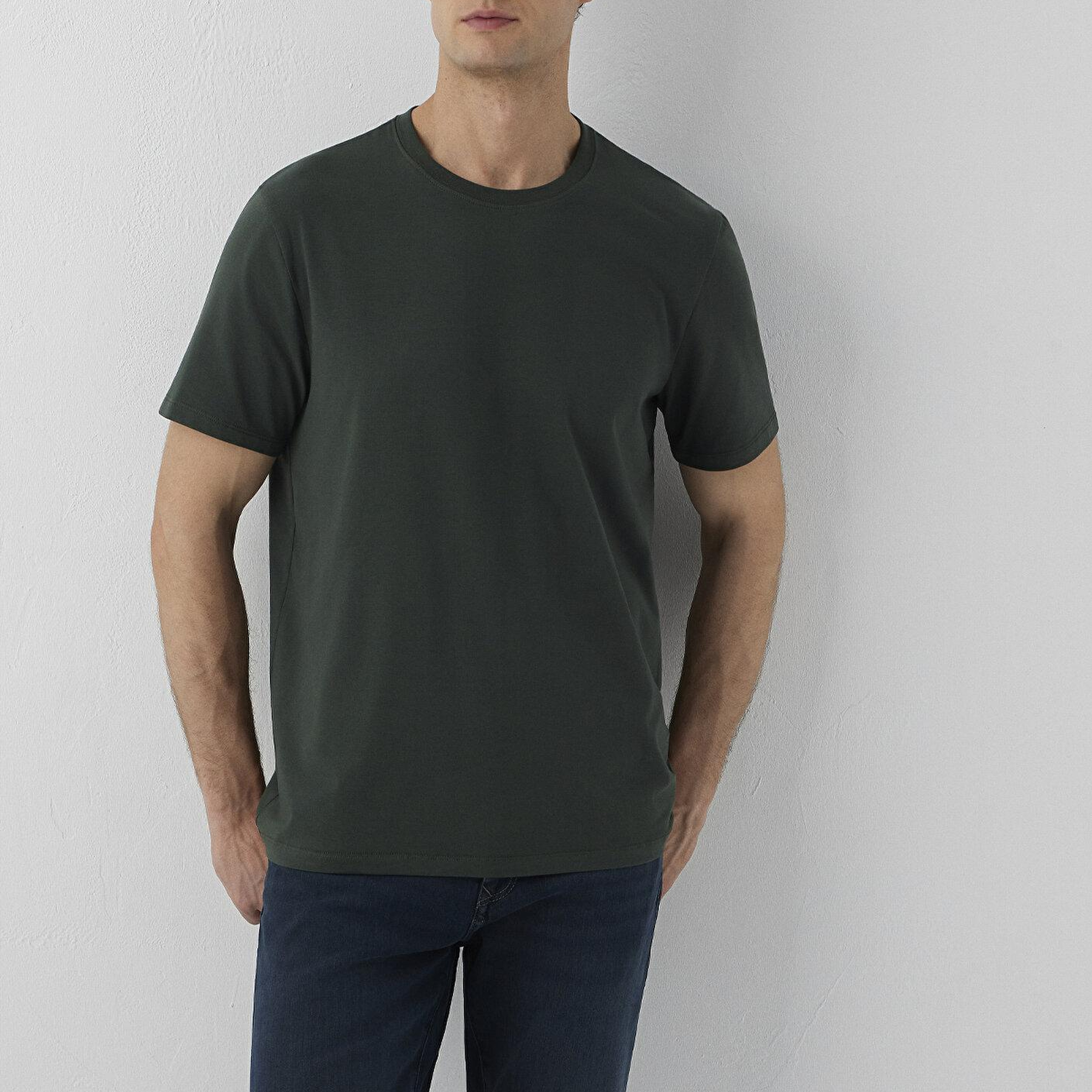 Mavi Yeşil Basic Tişört Regular Fit / Normal Kesim 0610252-71602