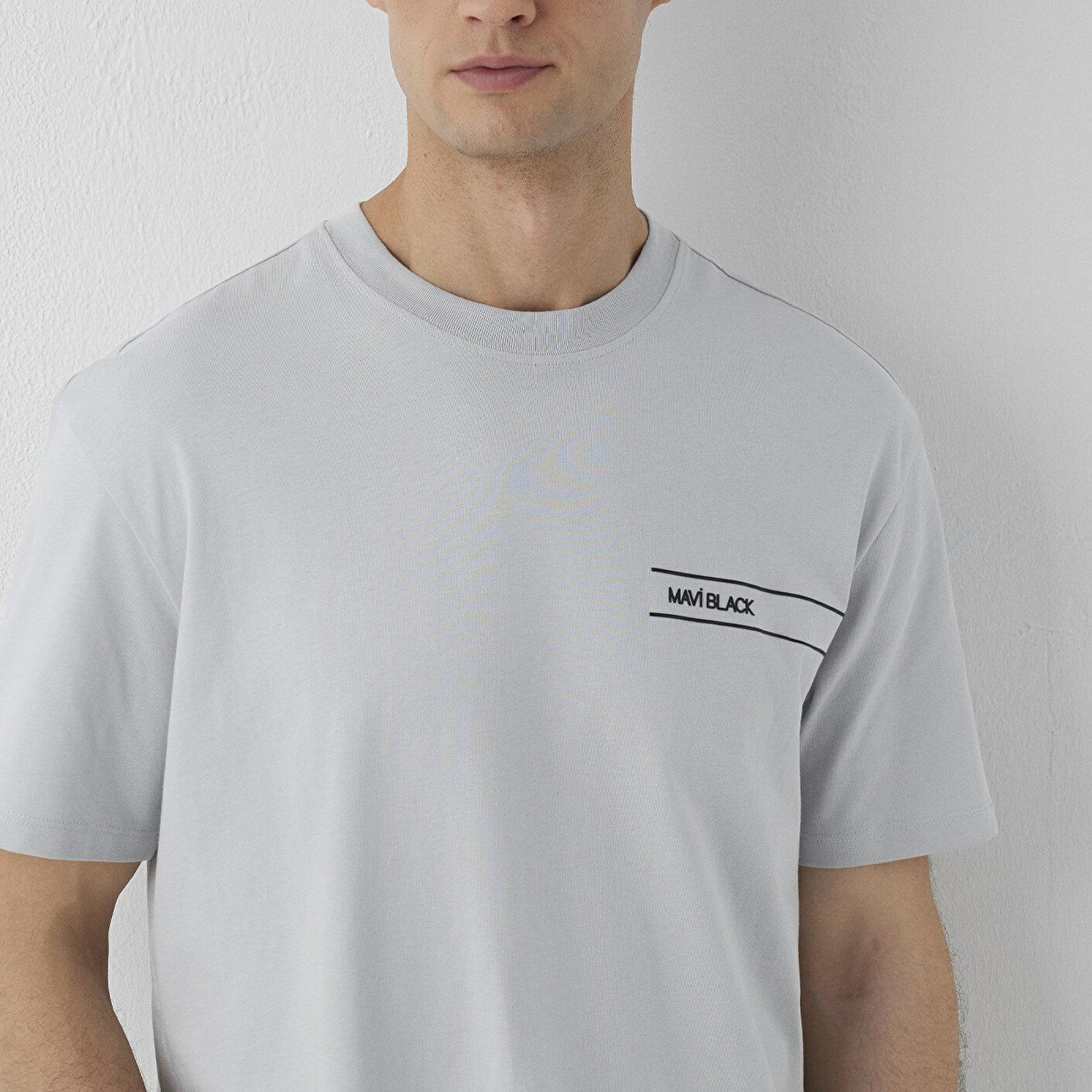 Mavi Mavi Black Gri Tişört Loose Fit / Bol Rahat Kesim 0613589-70075