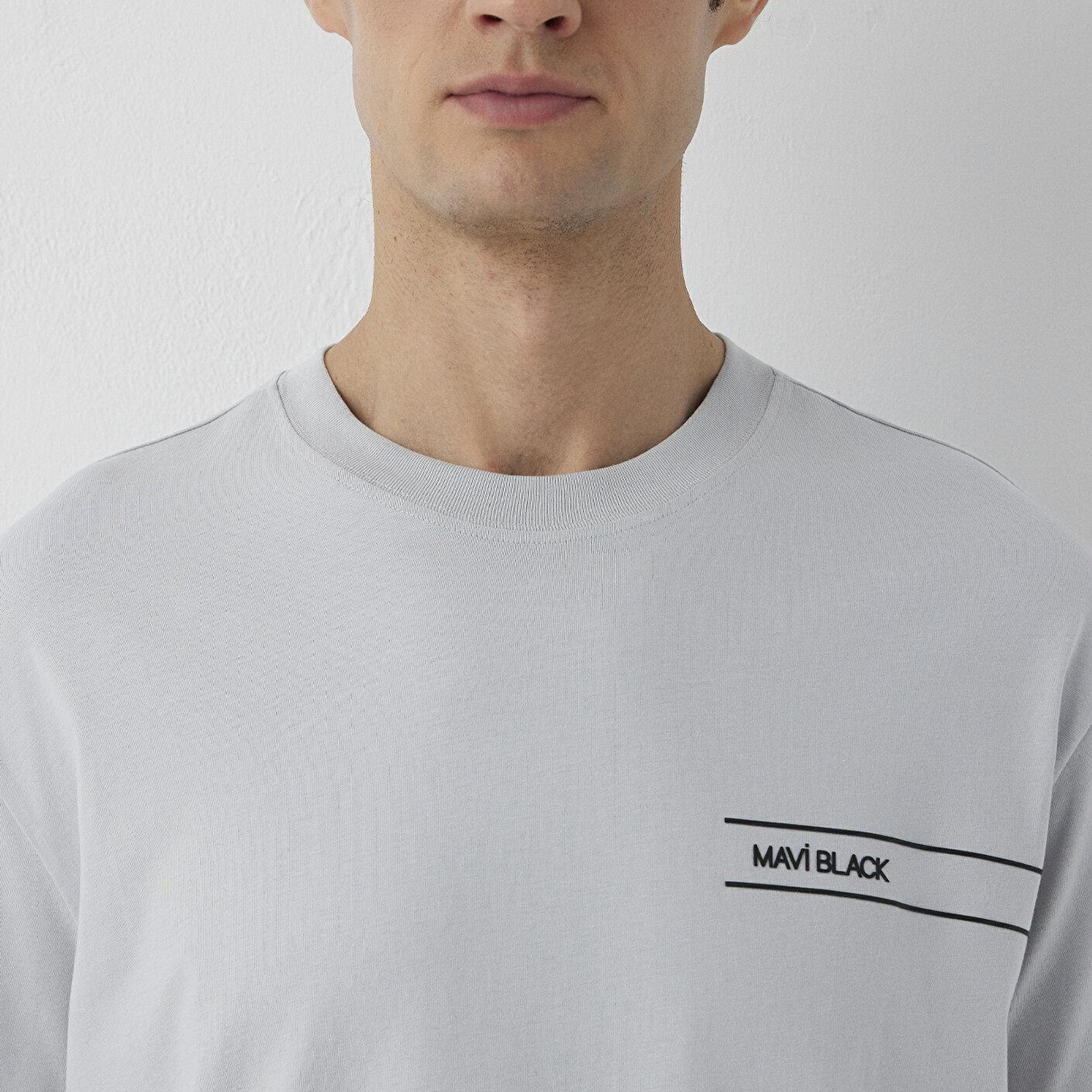 Mavi Mavi Black Gri Tişört Loose Fit / Bol Rahat Kesim 0613589-70075