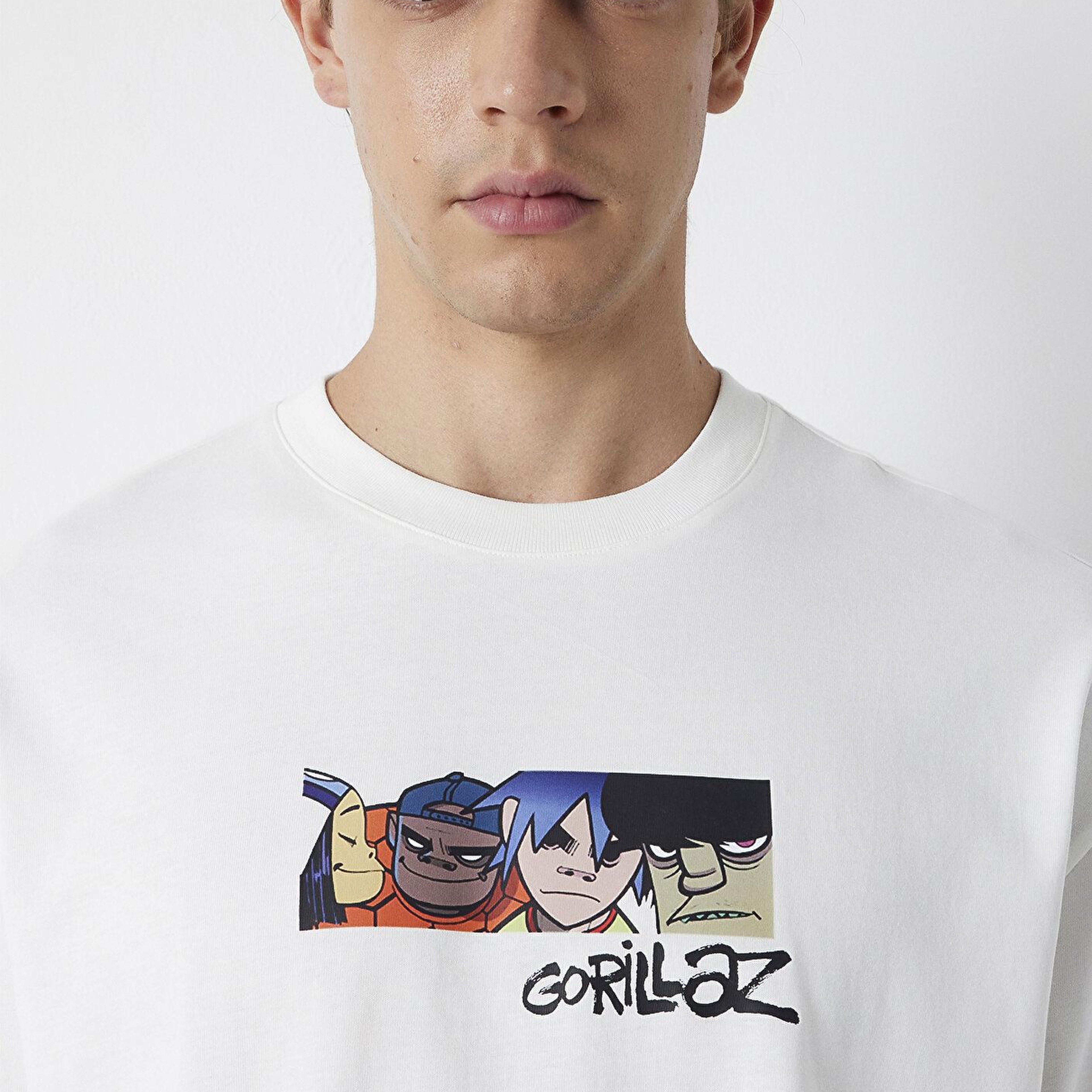 Mavi Gorillaz Baskılı Tişört Oversize / Geniş Kesim 0620172-70057