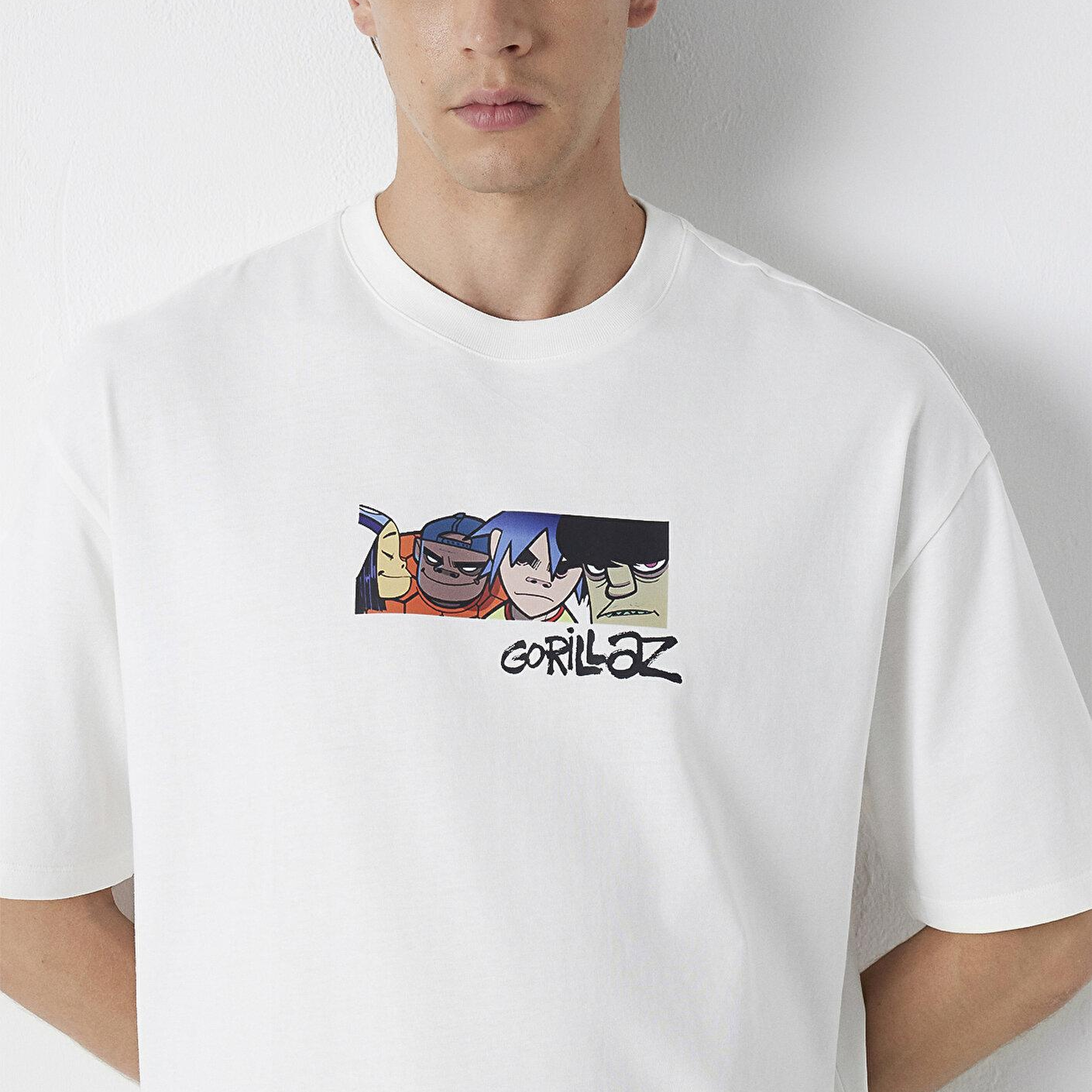 Mavi Gorillaz Baskılı Tişört Oversize / Geniş Kesim 0620172-70057