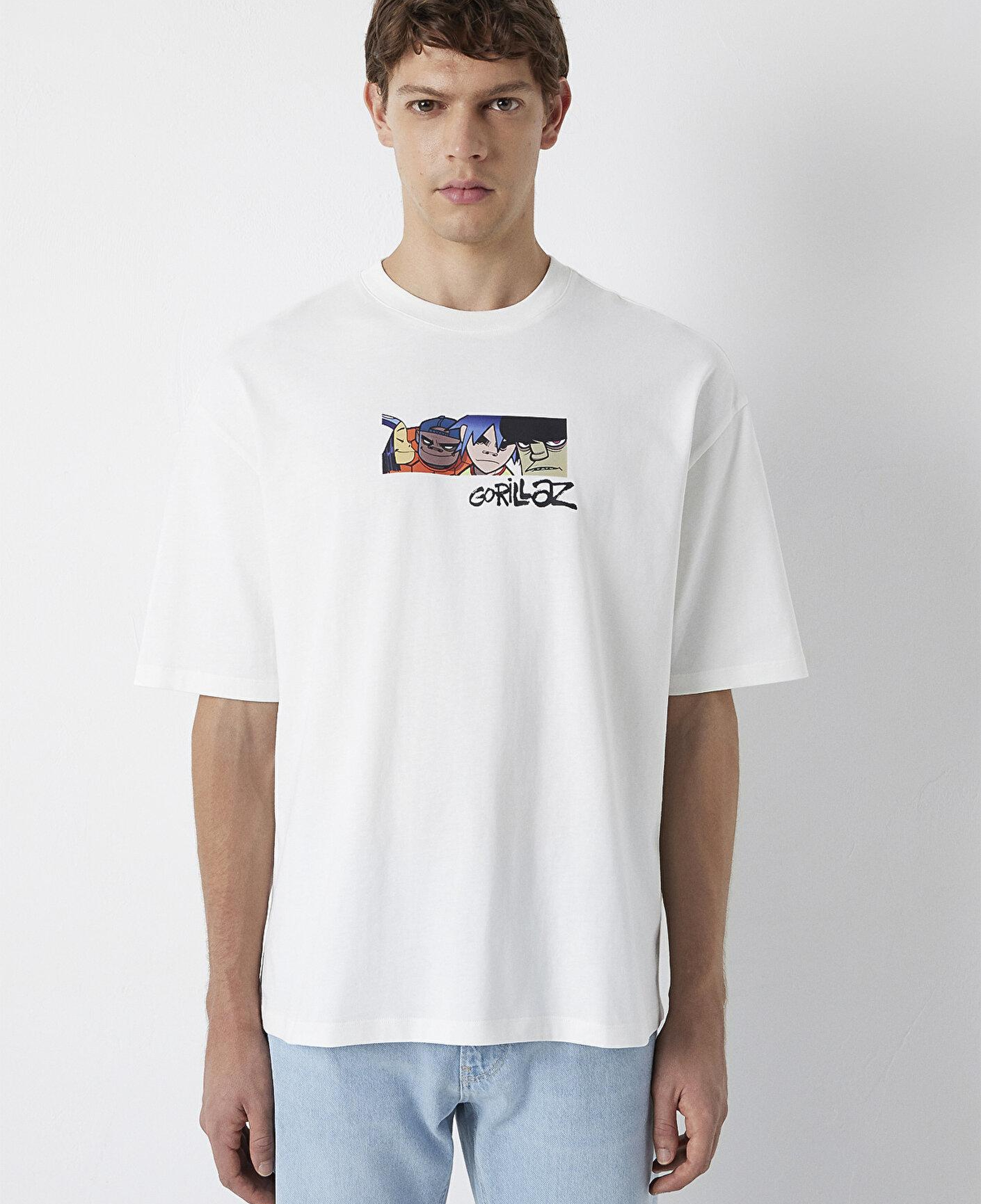 Mavi Gorillaz Baskılı Tişört Oversize / Geniş Kesim 0620172-70057