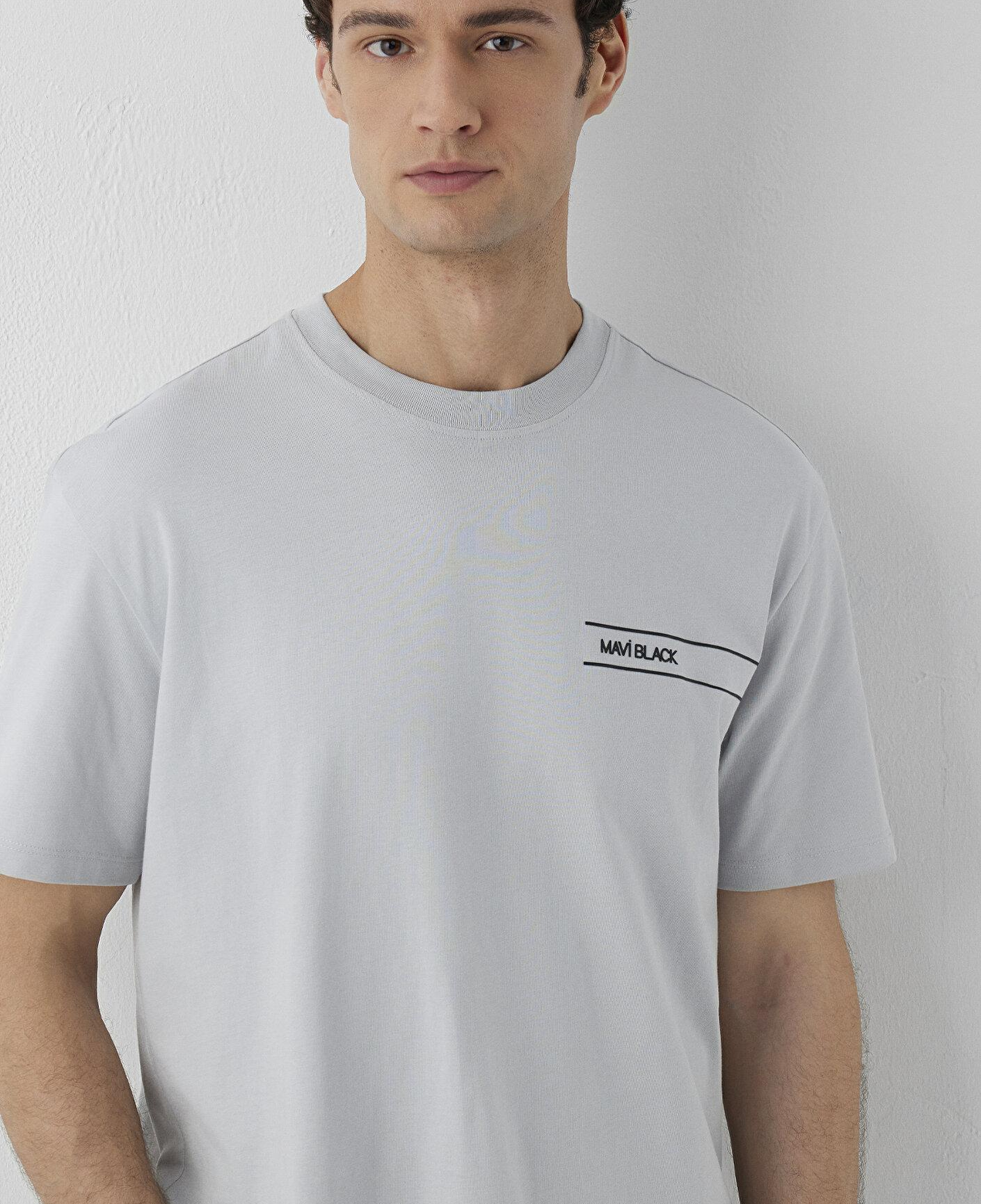 Mavi Mavi Black Gri Tişört Loose Fit / Bol Rahat Kesim 0613589-70075