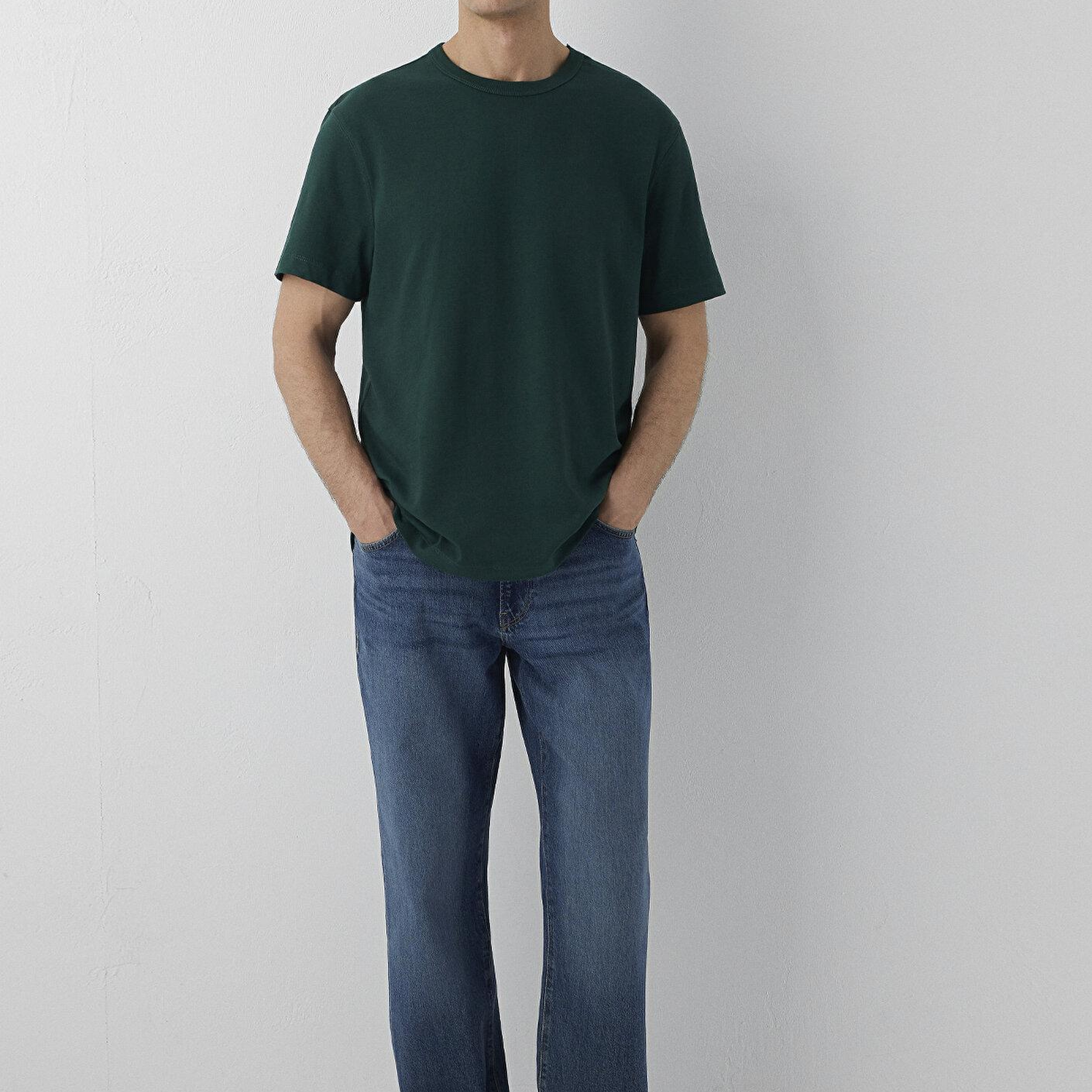 Mavi Yeşil Basic Tişört Regular Fit / Normal Kesim 0613509-85173