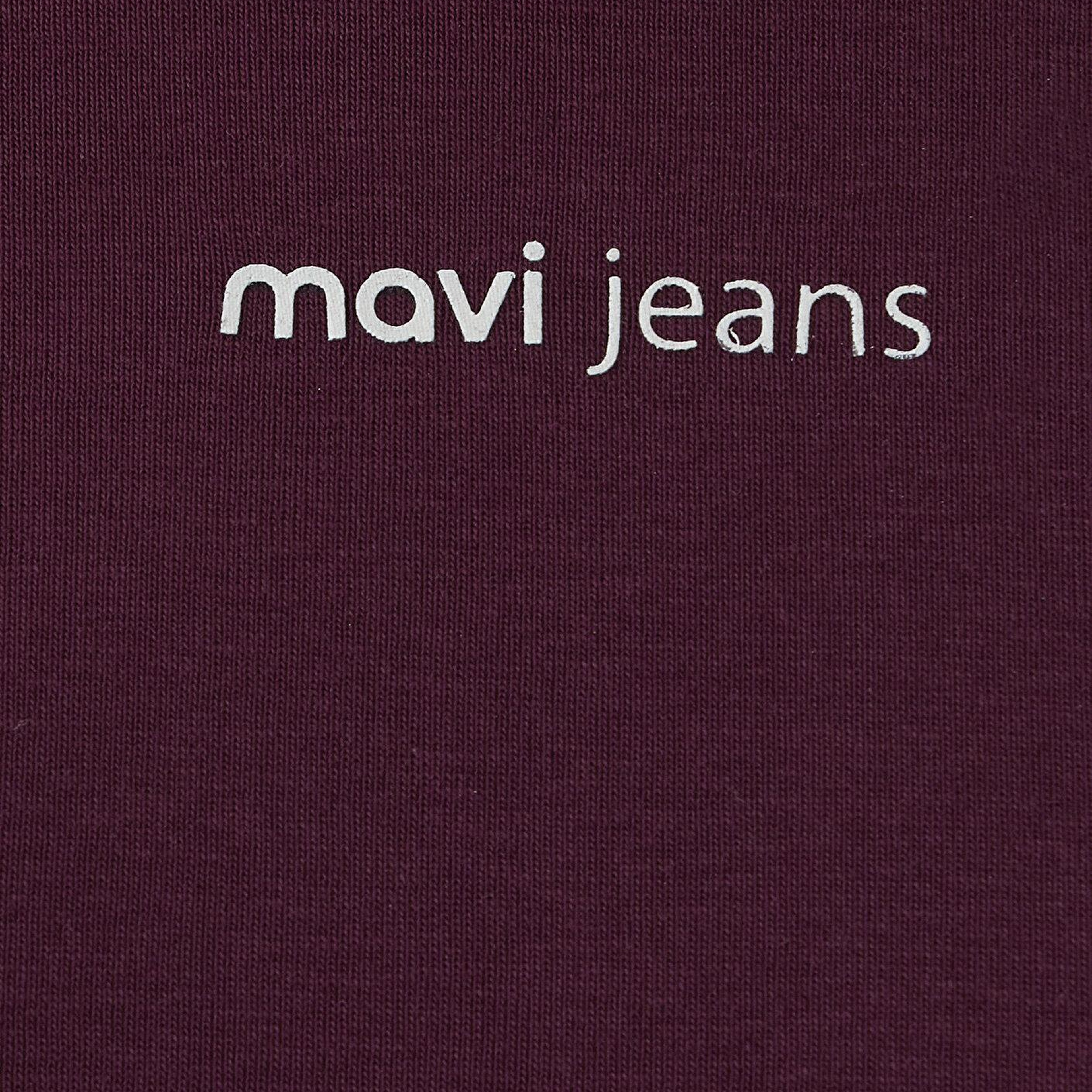 Mavi Mavi Logo Baskılı Bordo Tişört Slim Fit / Dar Kesim 1614200-87830
