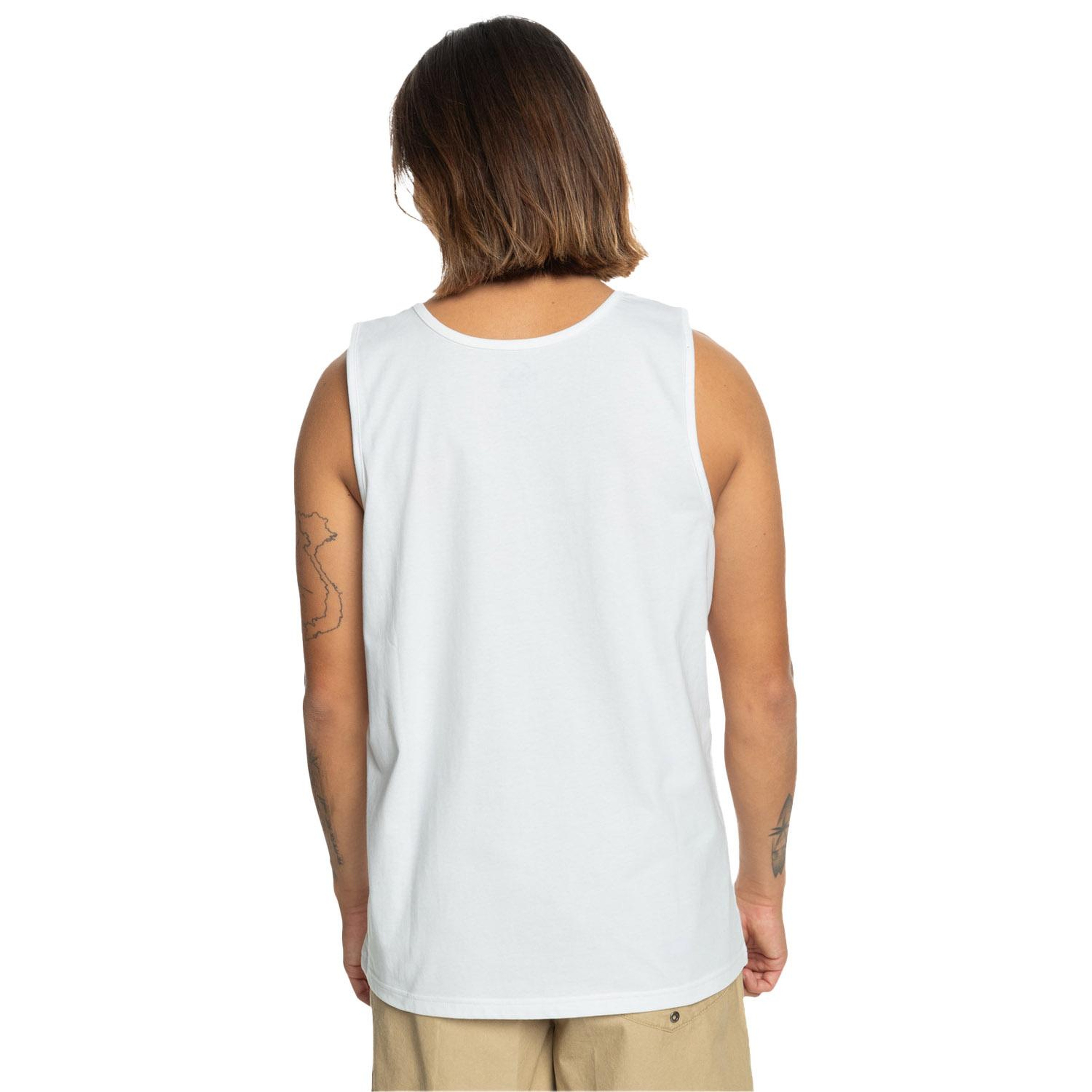 Quiksilver Comp Logo Tank Erkek Beyaz Atlet