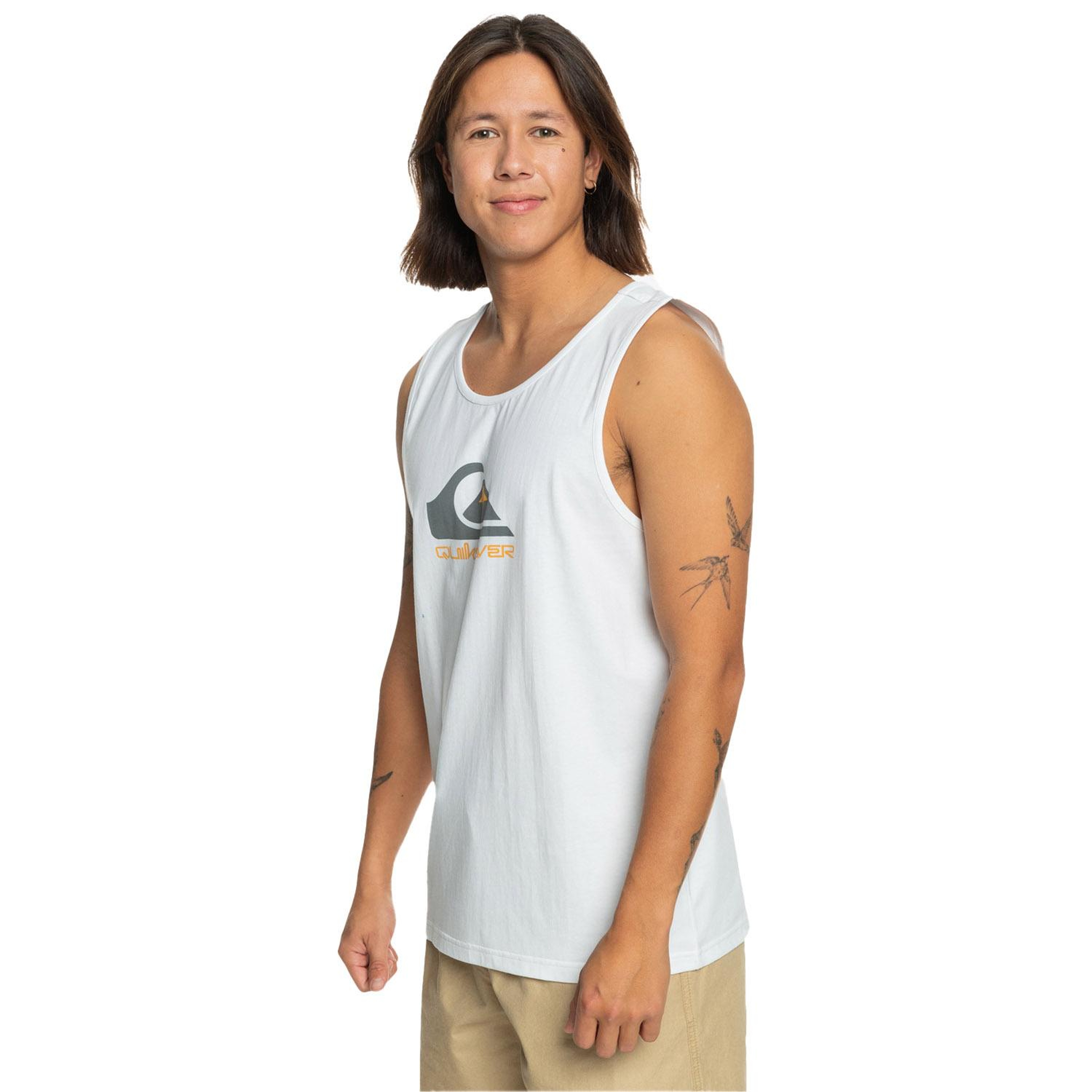 Quiksilver Comp Logo Tank Erkek Beyaz Atlet