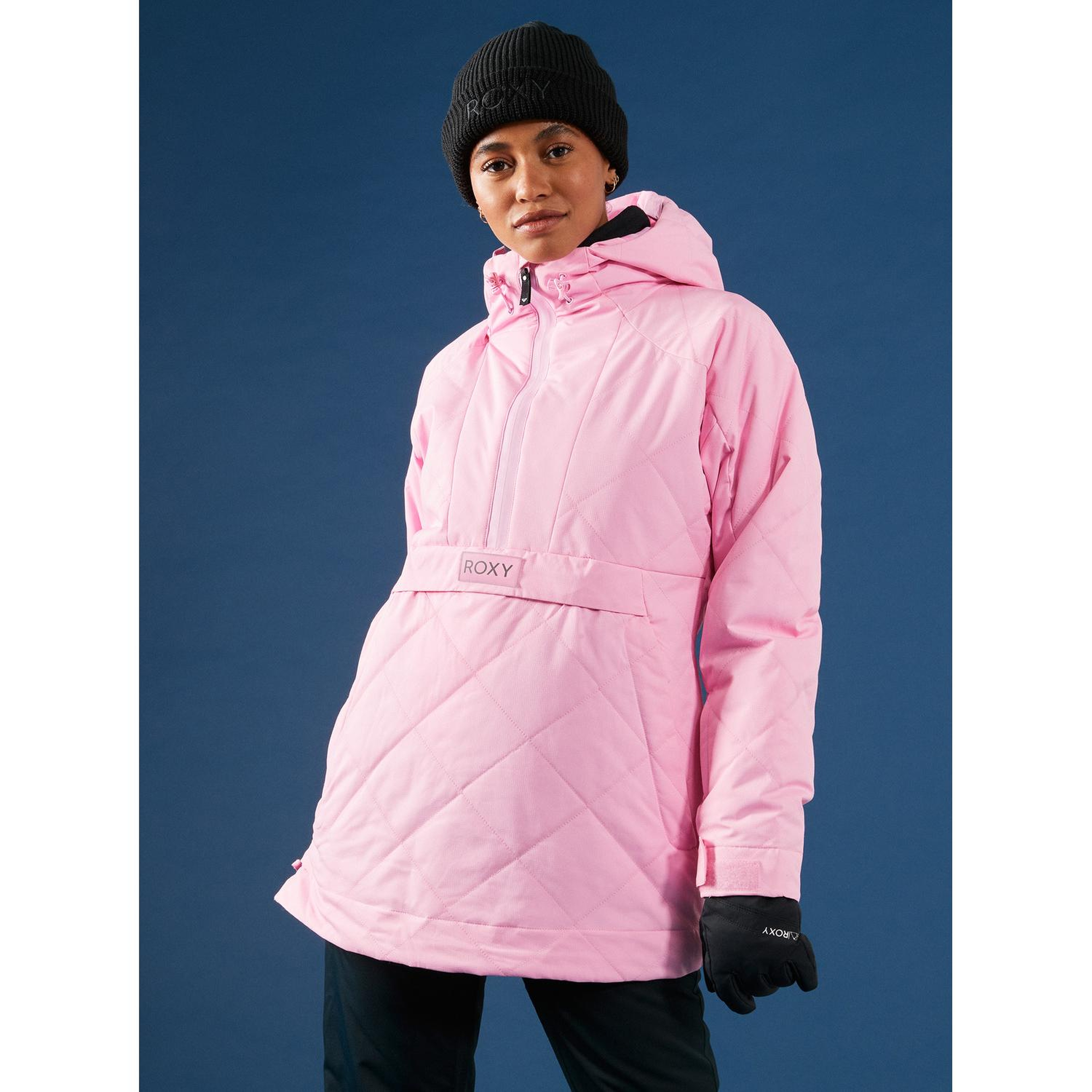Roxy Radiant Lines Overhead Kadın Pembe Snowboard Ceketi