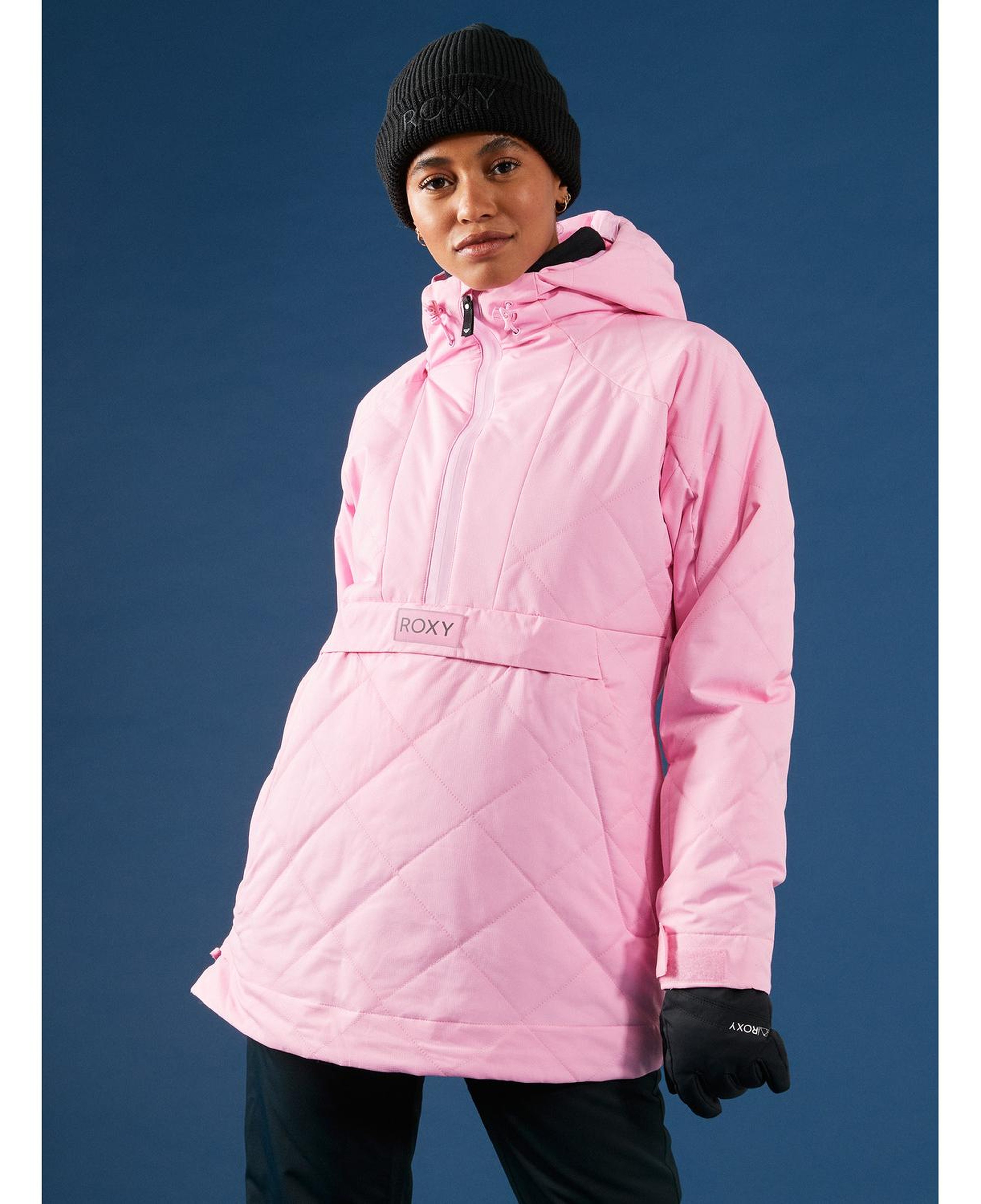 Roxy Radiant Lines Overhead Kadın Pembe Snowboard Ceketi