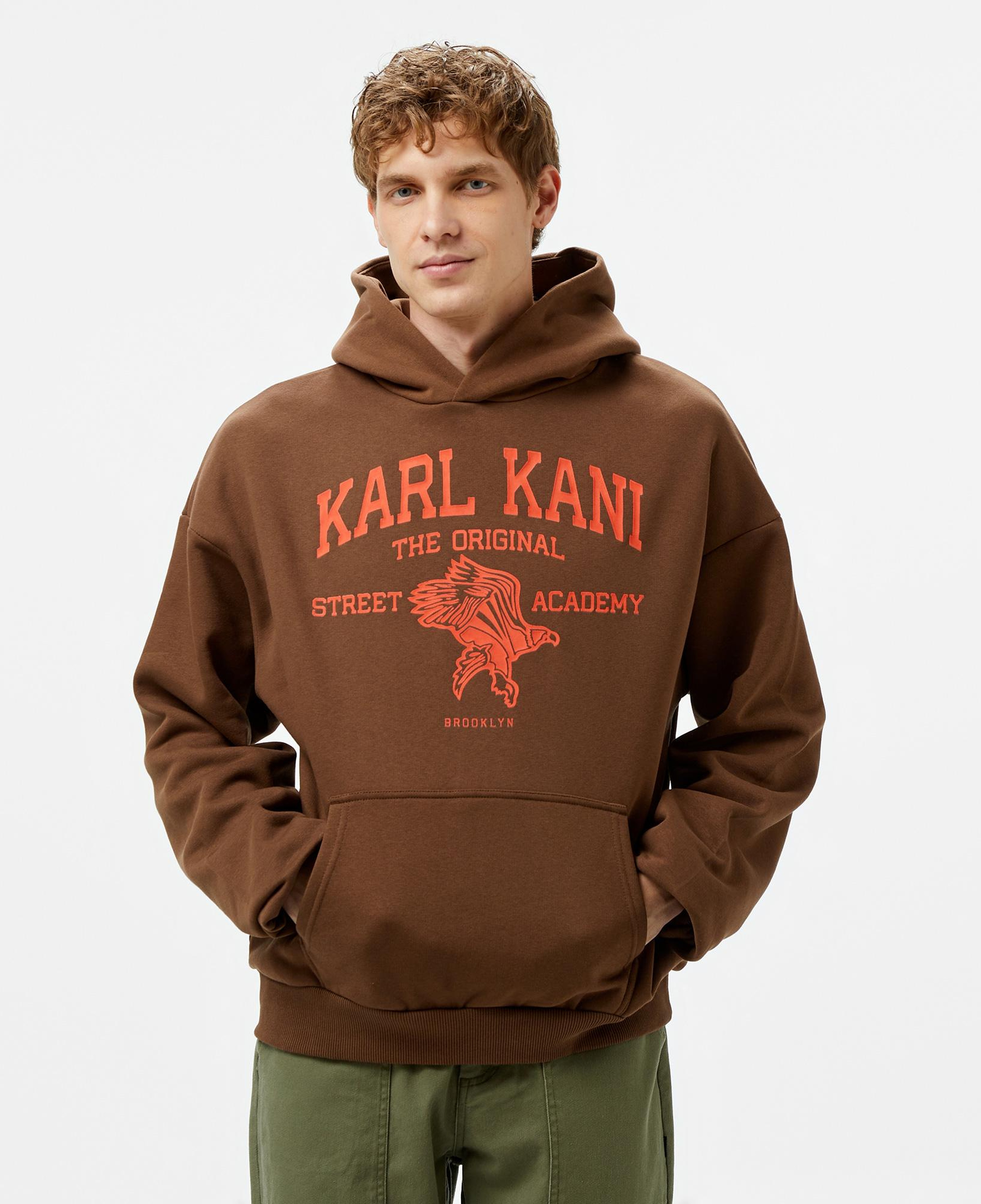 Karl Kani Kani Street Academy Os Erkek Kahverengi Hoodie