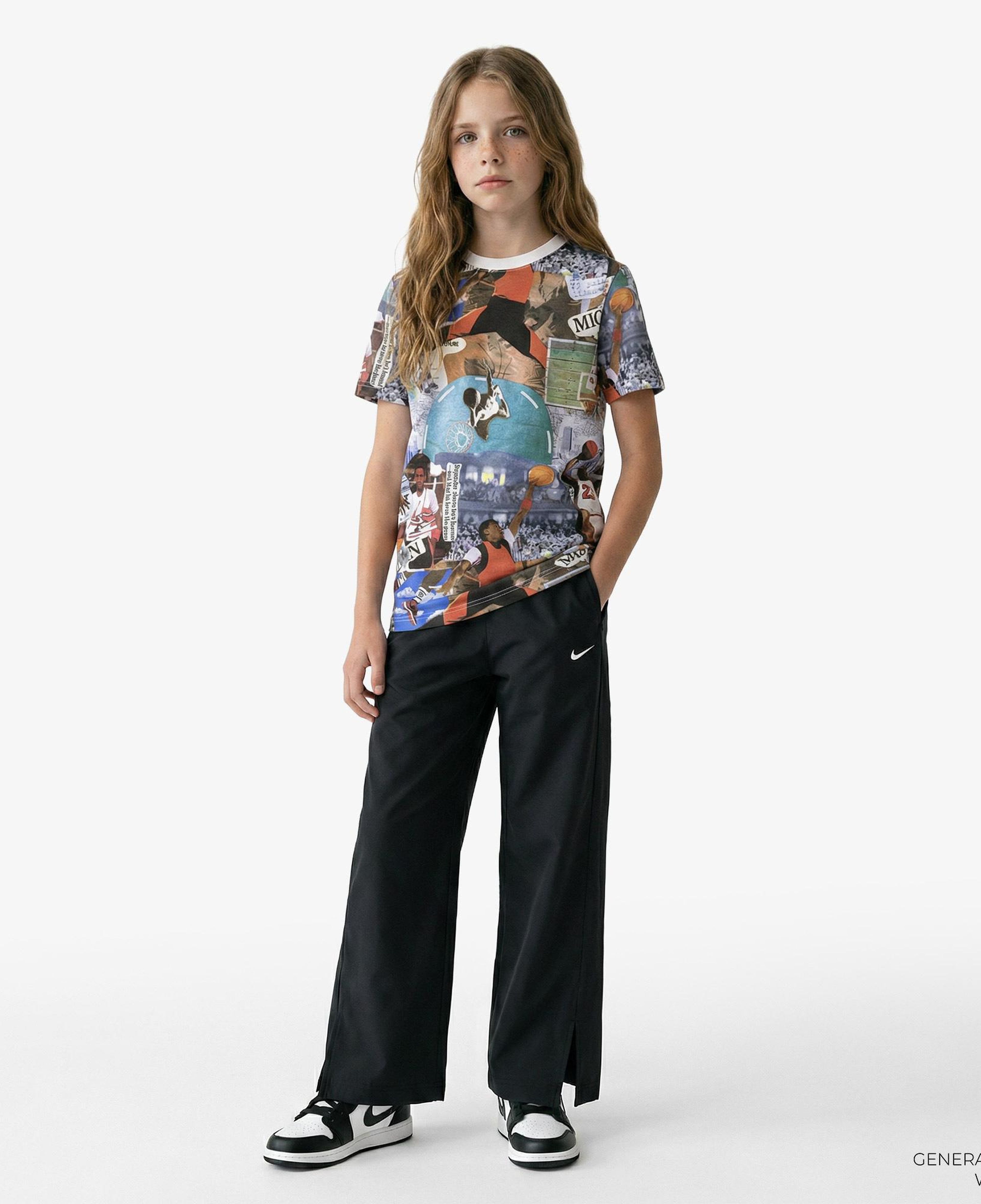 Jordan MJ Brooklyn Collage Çocuk Çok Renkli Kısa Kol T-Shirt