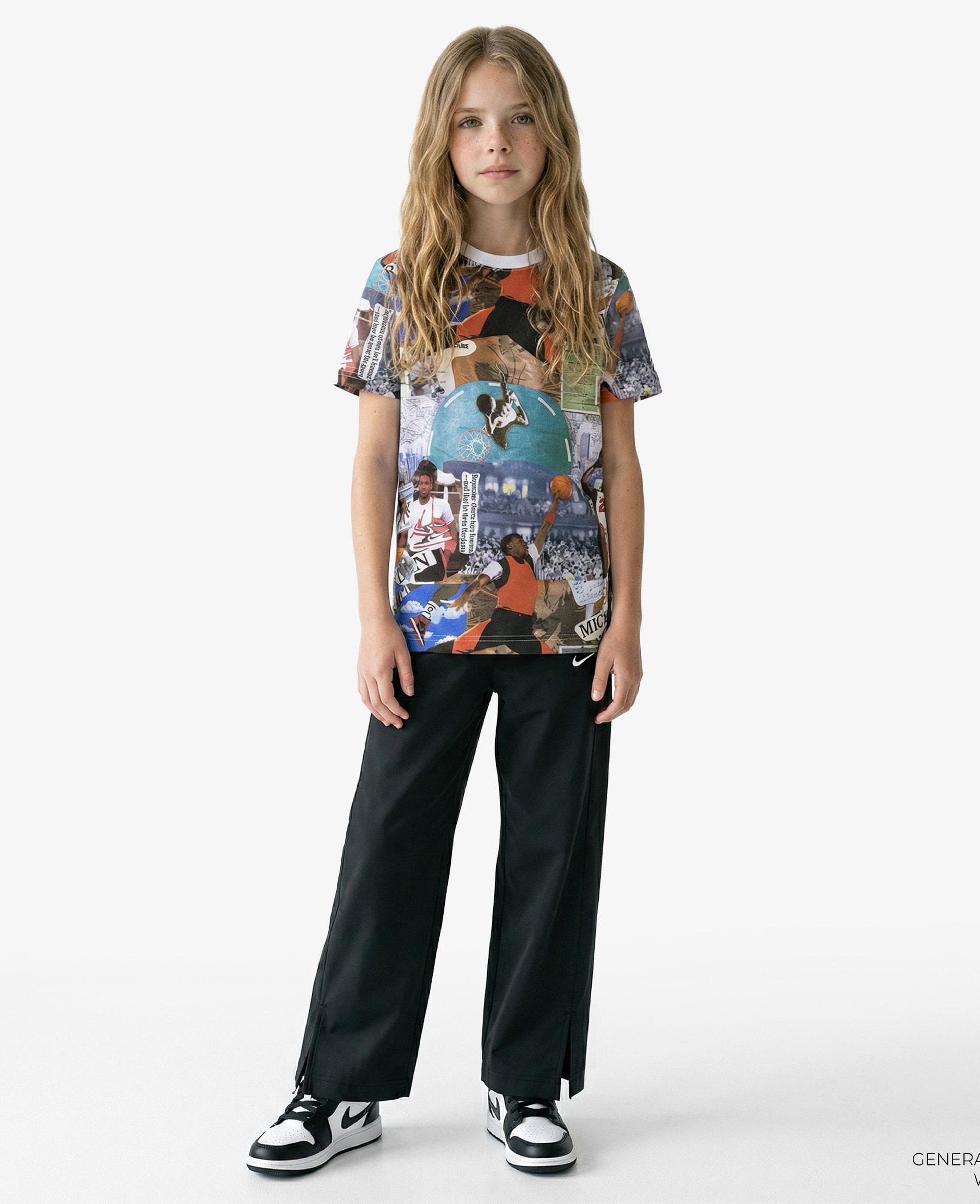 Jordan MJ Brooklyn Collage Çocuk Çok Renkli Kısa Kol T-Shirt