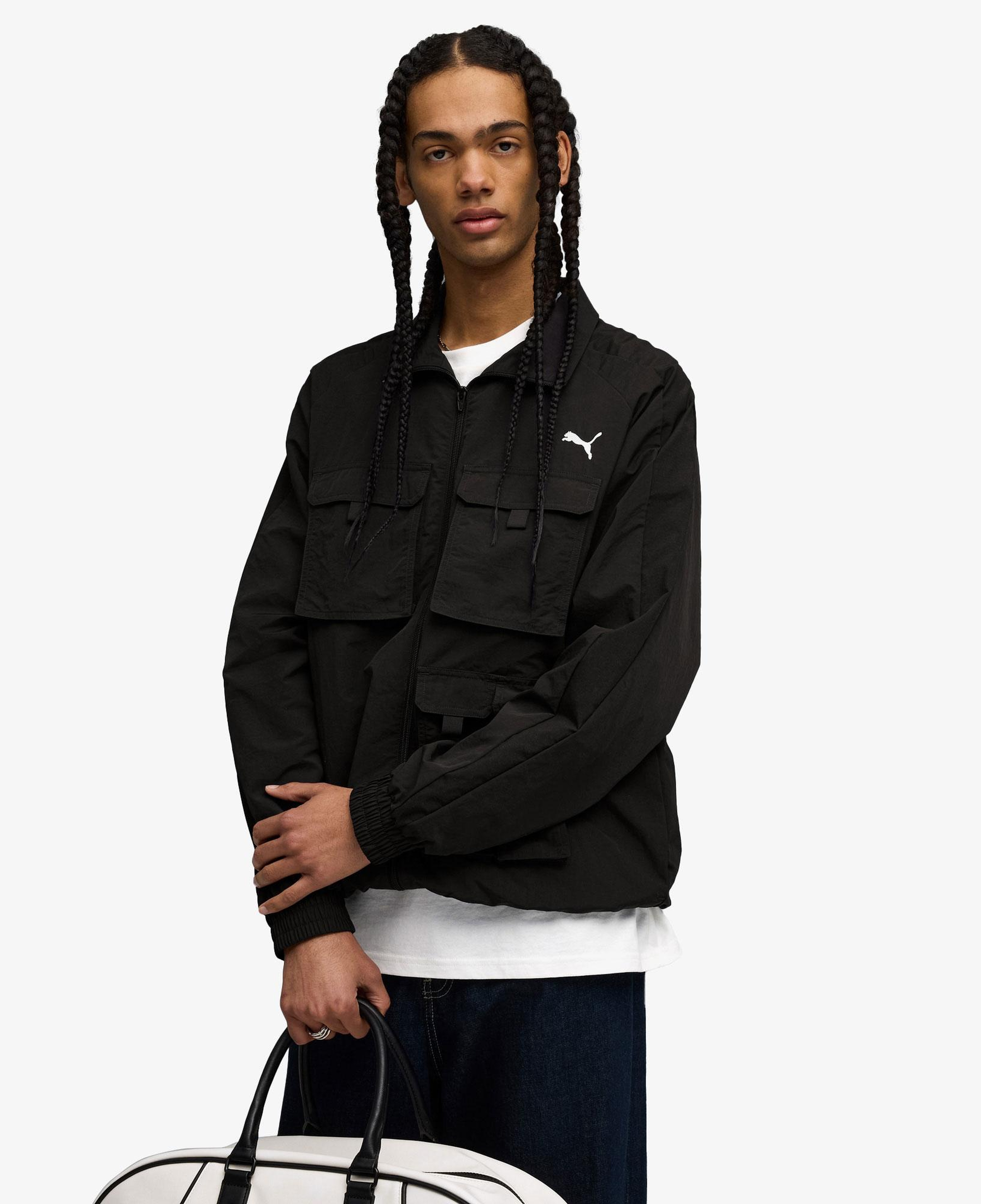 Puma T7 Cargo Relaxed Track Erkek Siyah Ceket