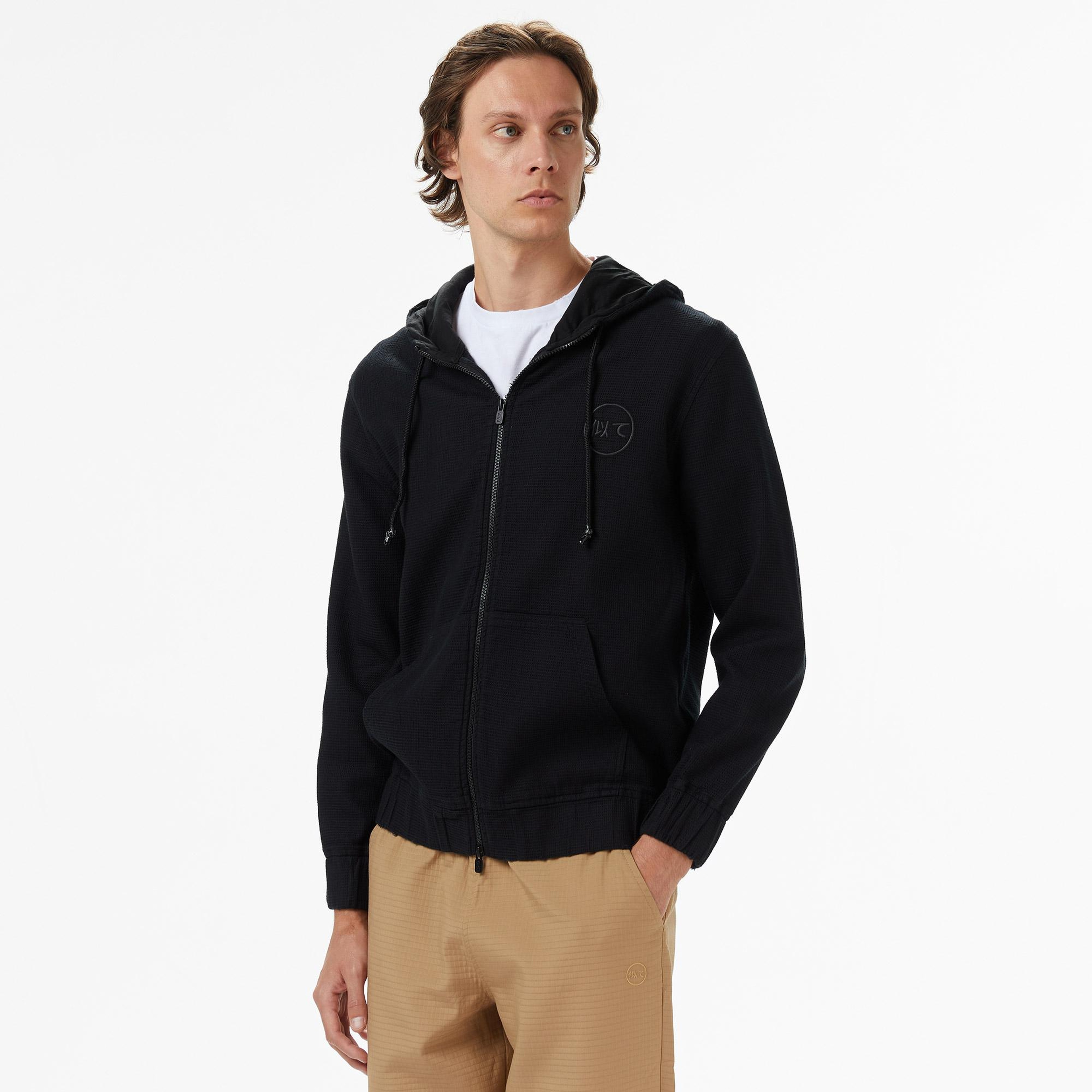 UNITED4 Erkek Siyah Hoodie