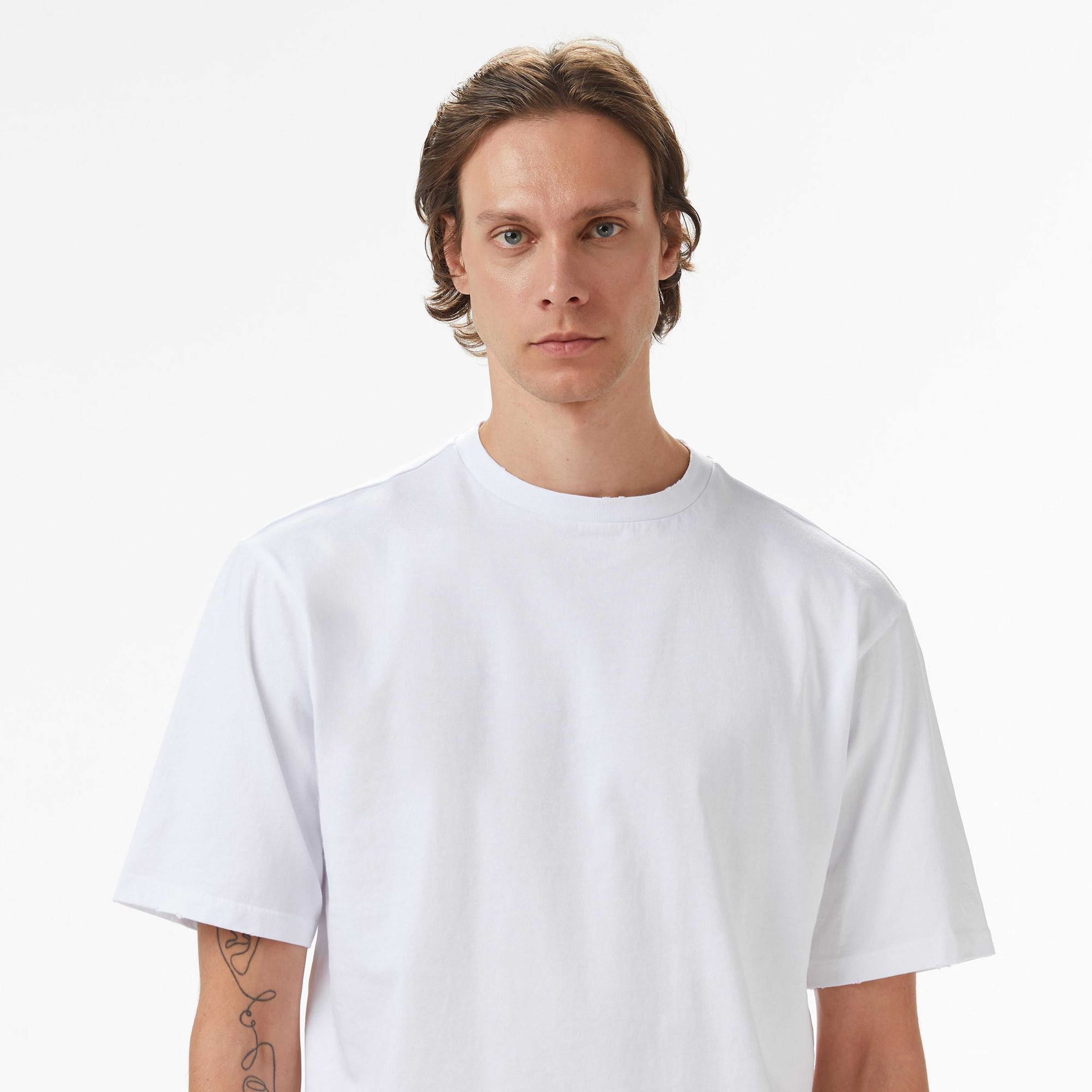 UNITED4 Erkek Beyaz T-Shirt