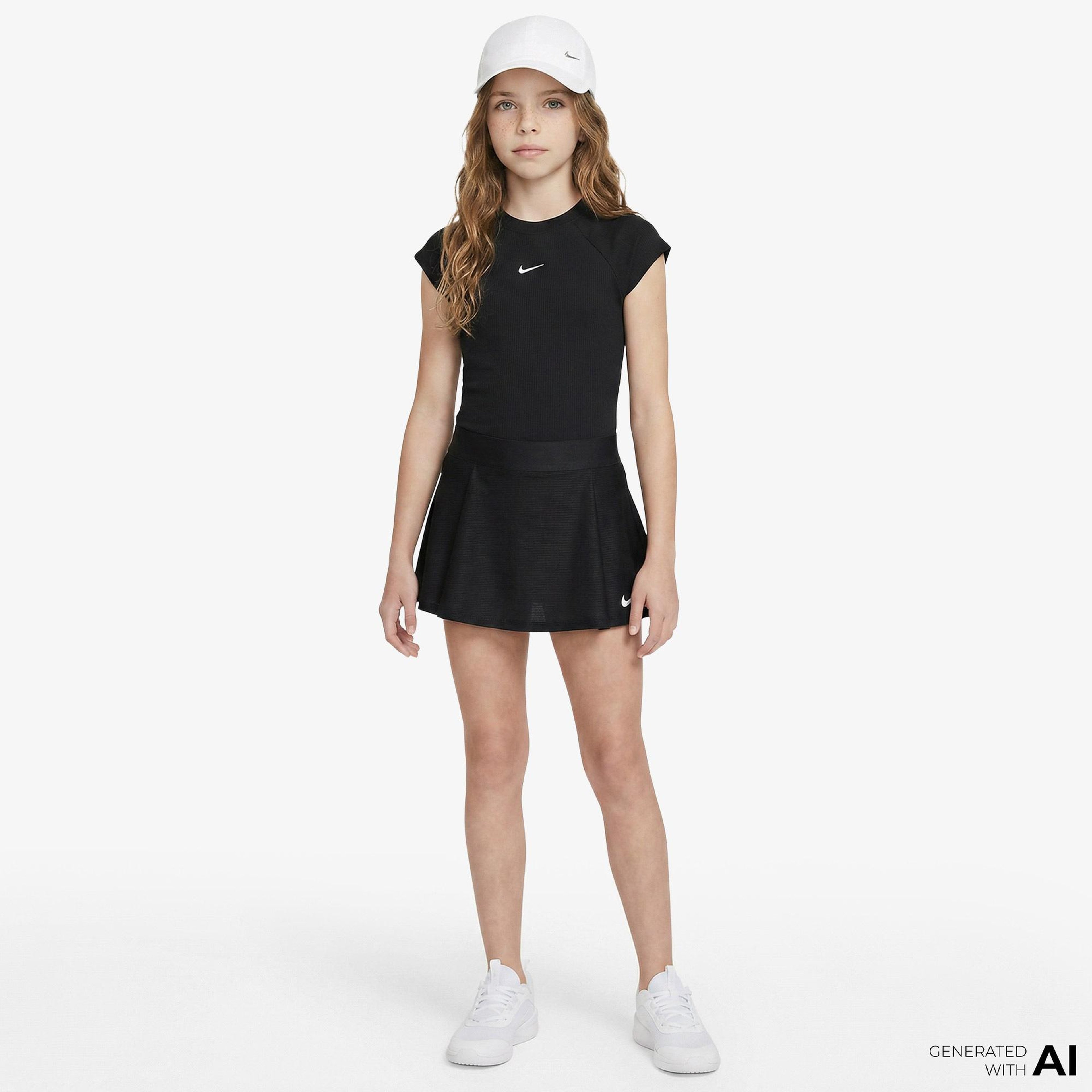 Nike Court Victory Tennis Çocuk Siyah Etek