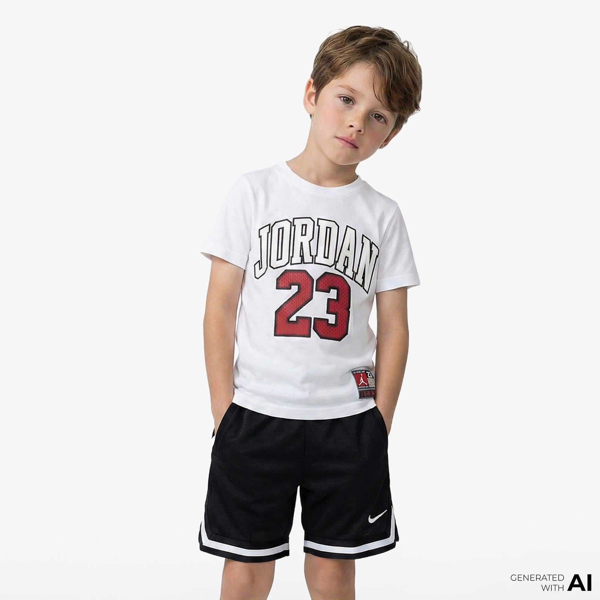 Jordan Practice Flight Çocuk Beyaz T-Shirt