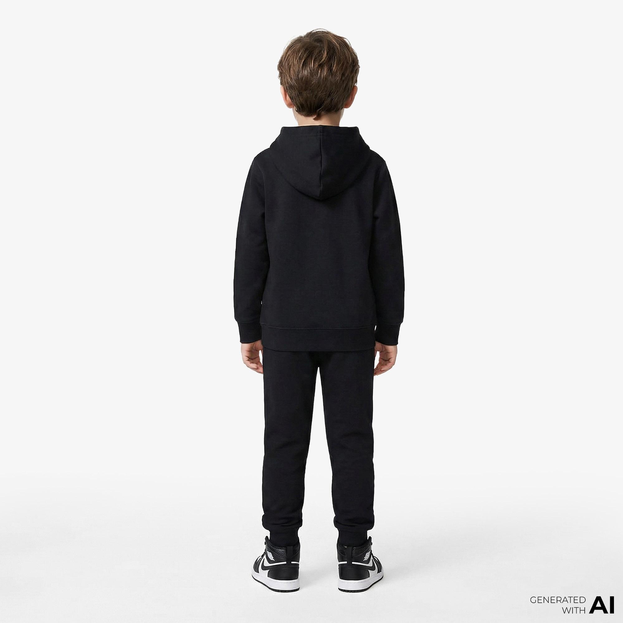 Jordan Fleece Pullover Çocuk Siyah Kapüşonlu Sweatshirt