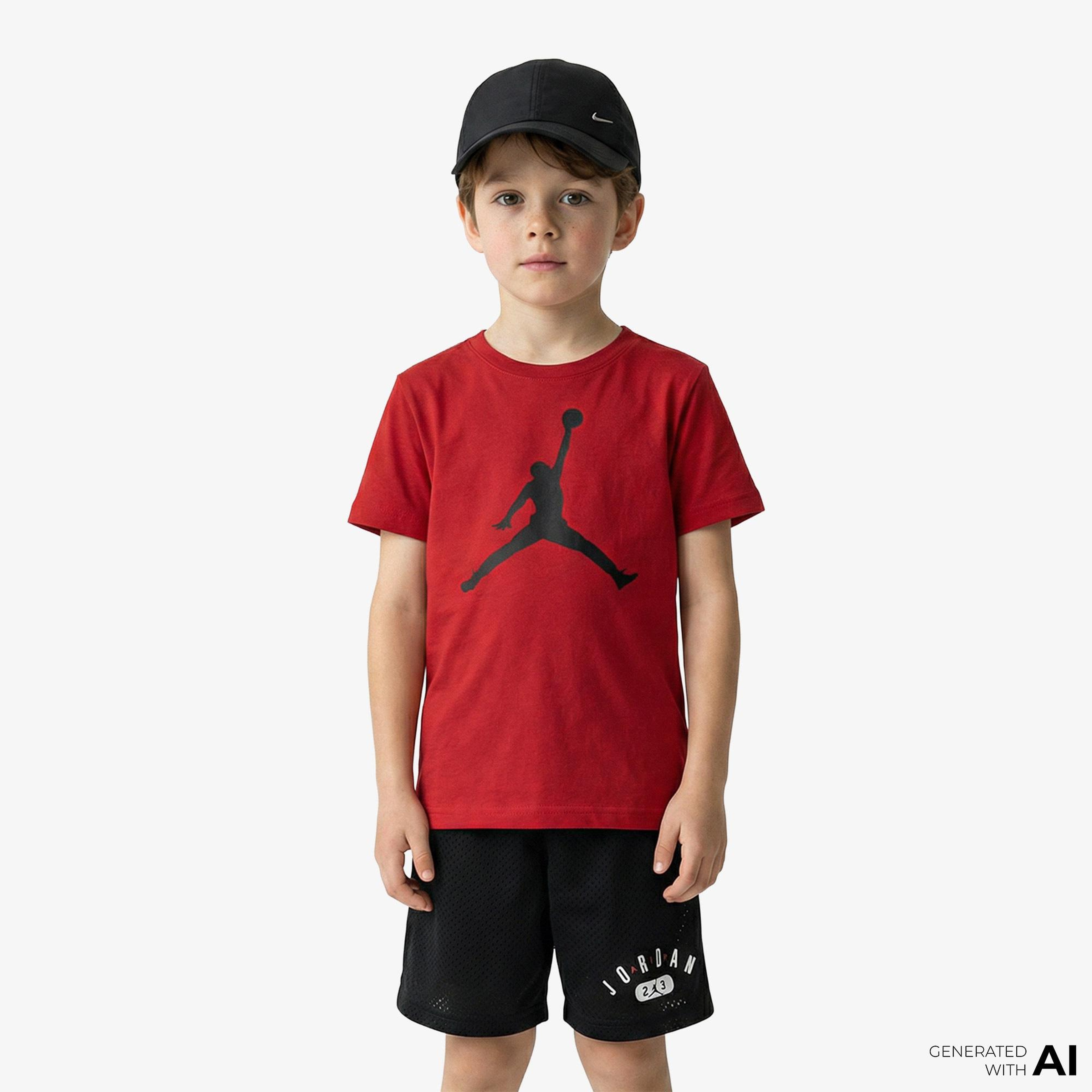 Jordan Jumpman Çocuk Kırmızı T-Shirt