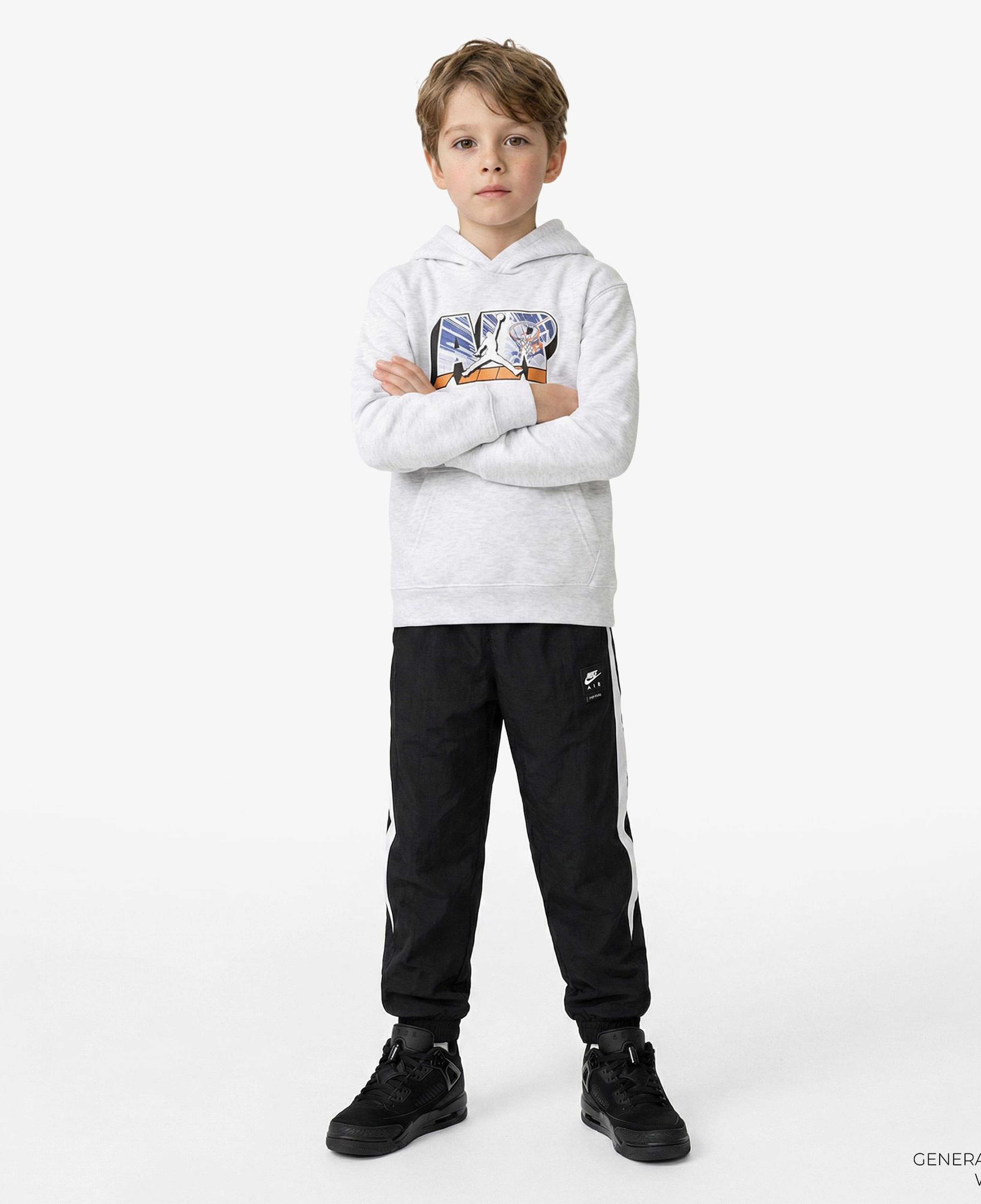 Jordan Air Postcard Pullover Çocuk Gri Sweatshirt