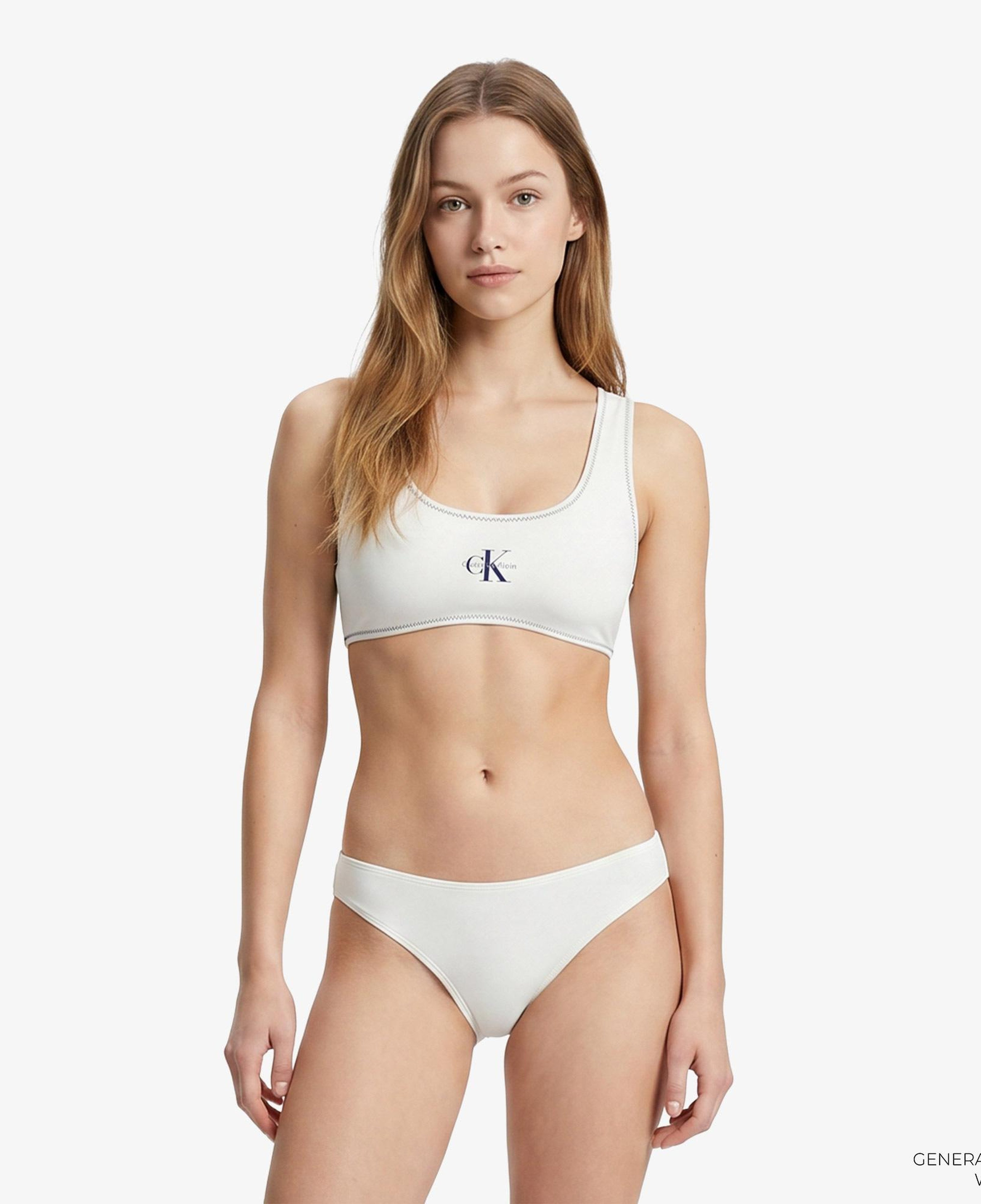 Calvin Klein Spor Sütyenilette Kadın Beyaz Bikini Üstü