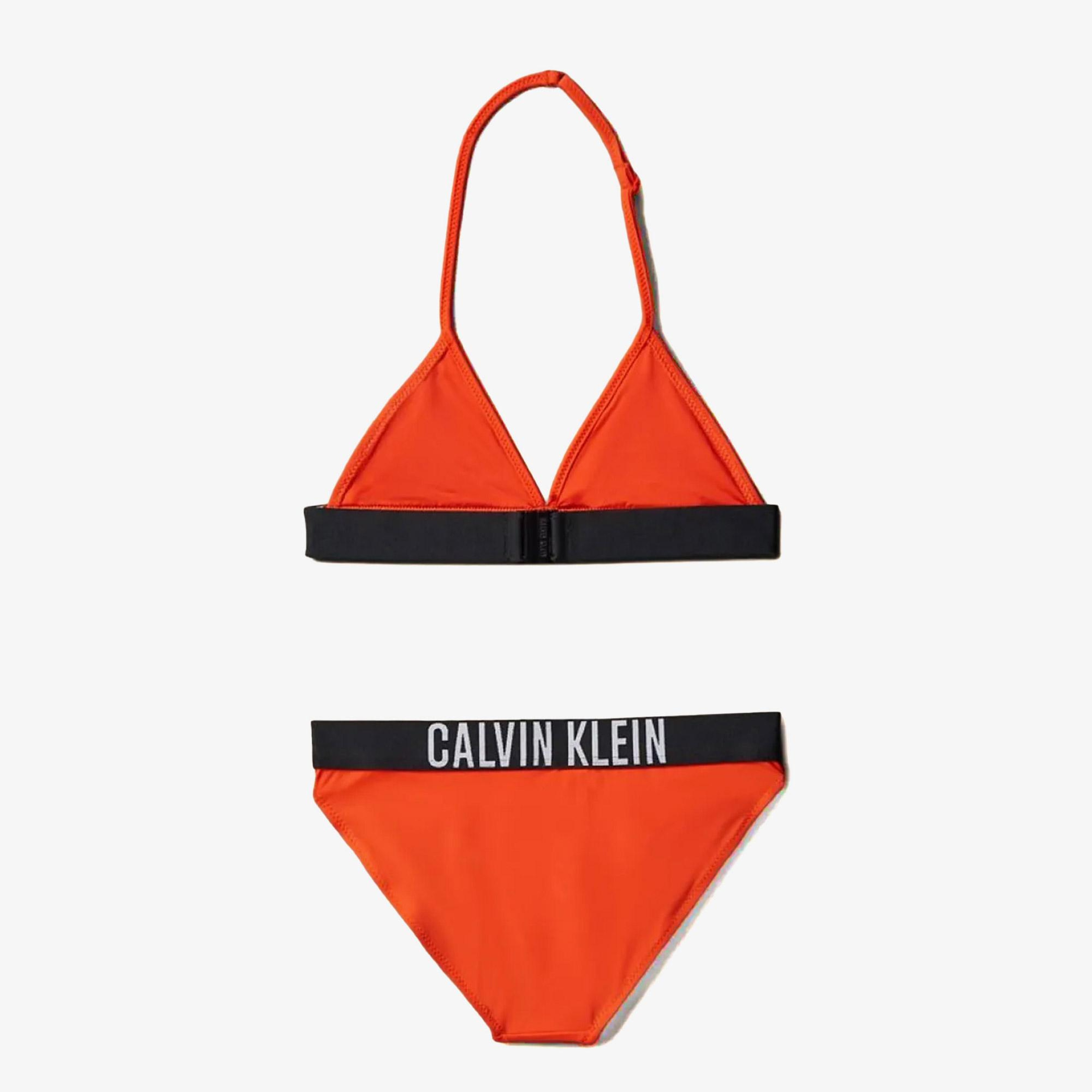 Calvin Klein Triangle Çocuk Kırmızı Bikini Üstü