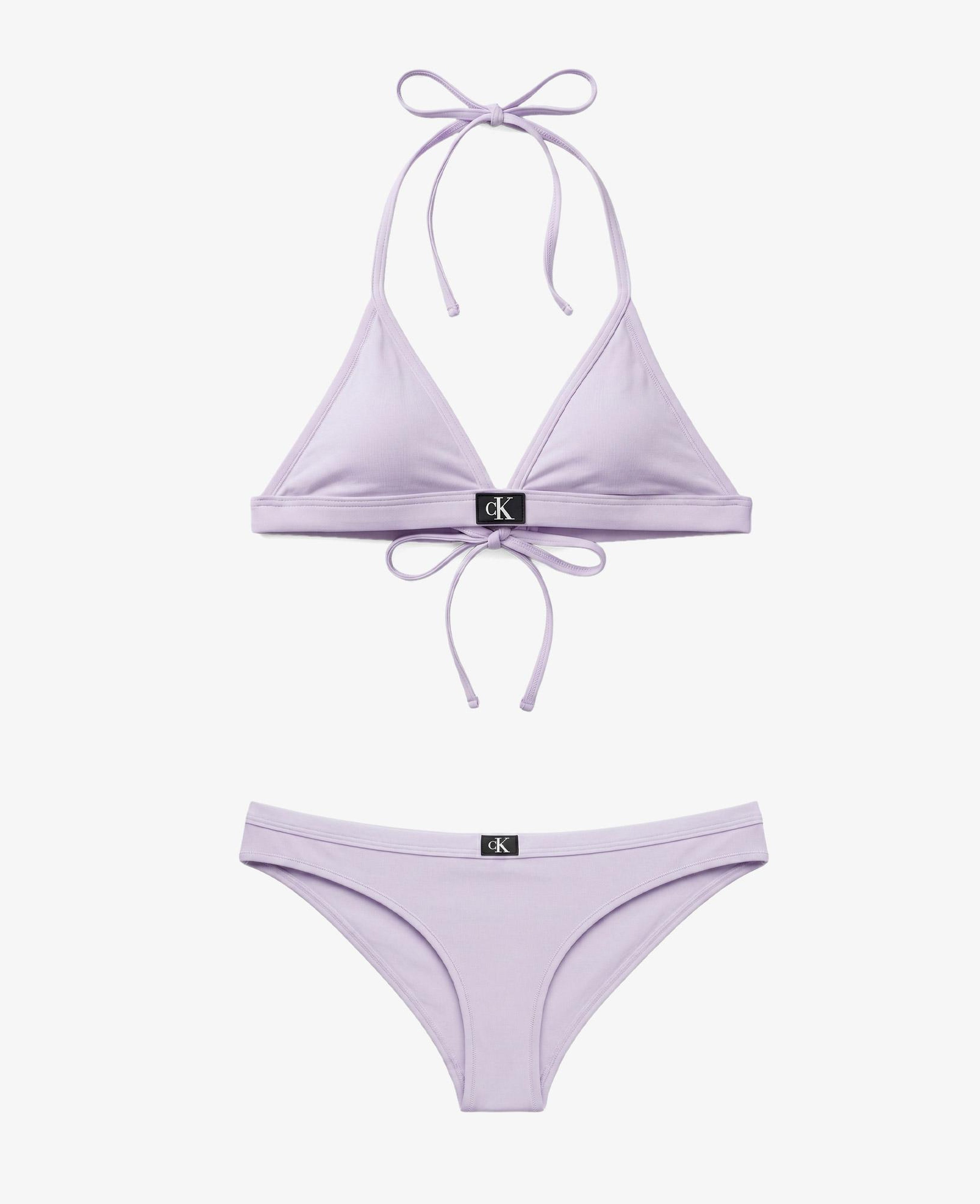Calvin Klein Triangle Çocuk Mor Bikini Üstü