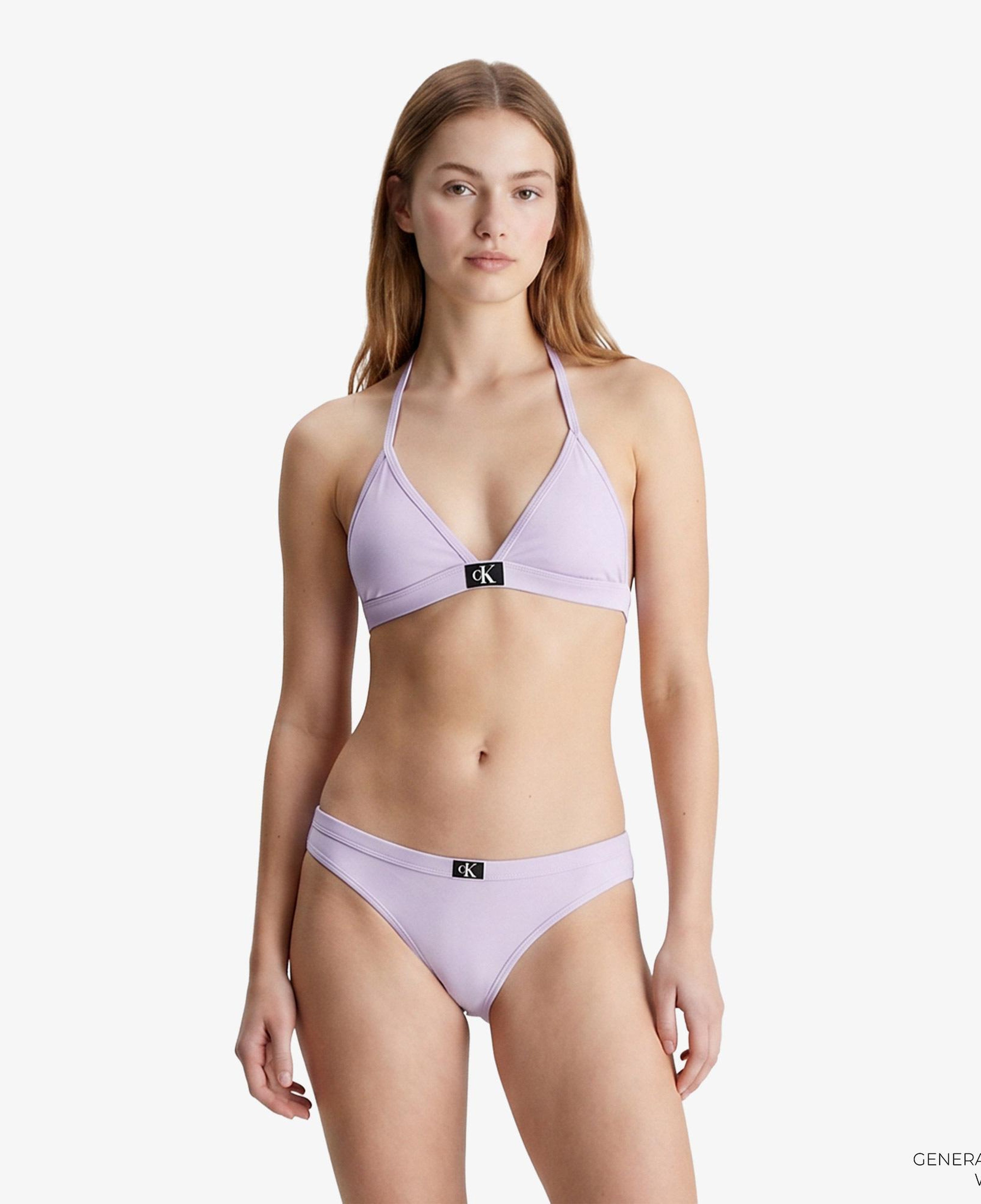 Calvin Klein Triangle Çocuk Mor Bikini Üstü