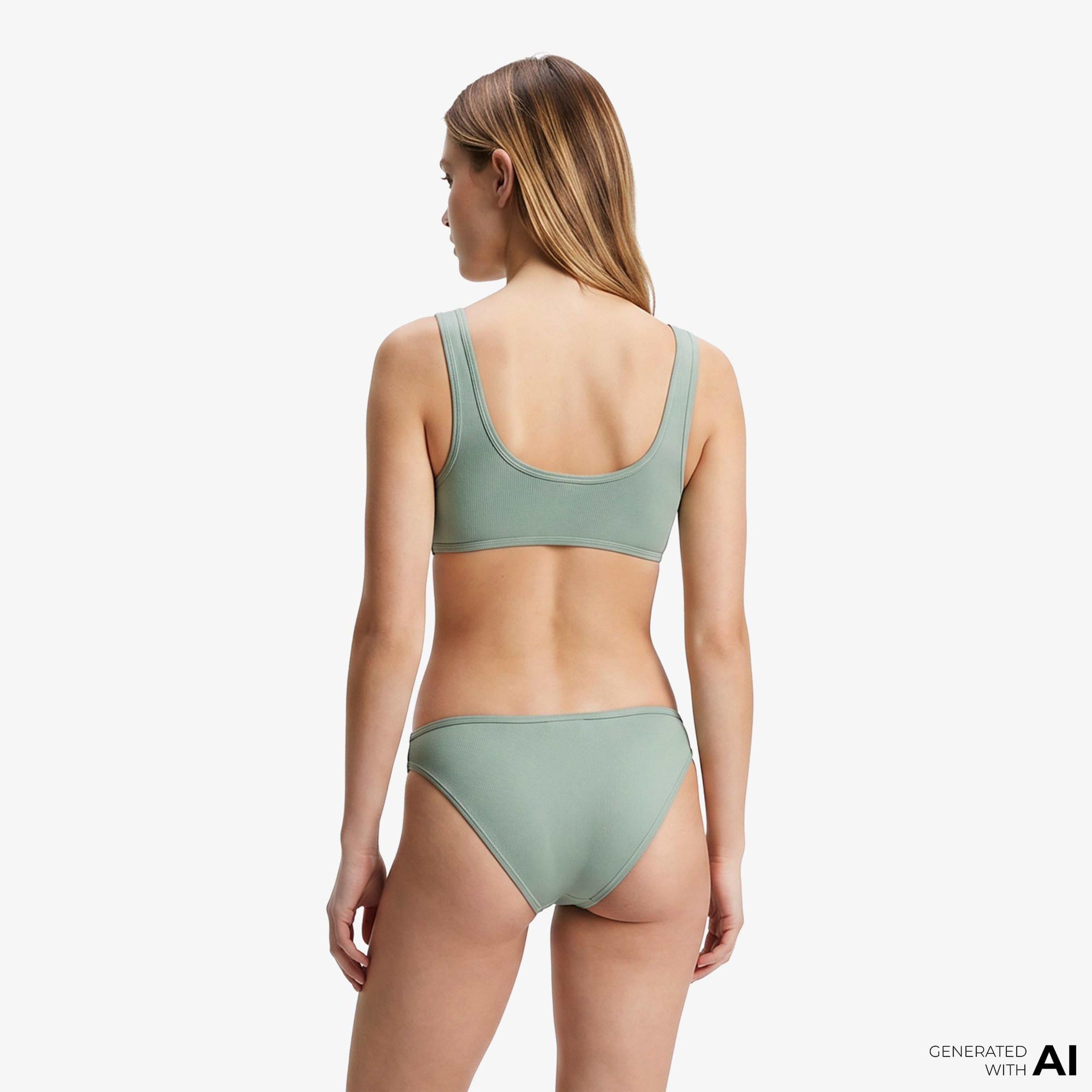 Calvin Klein Bralette Çocuk Yeşil Bikini Üstü