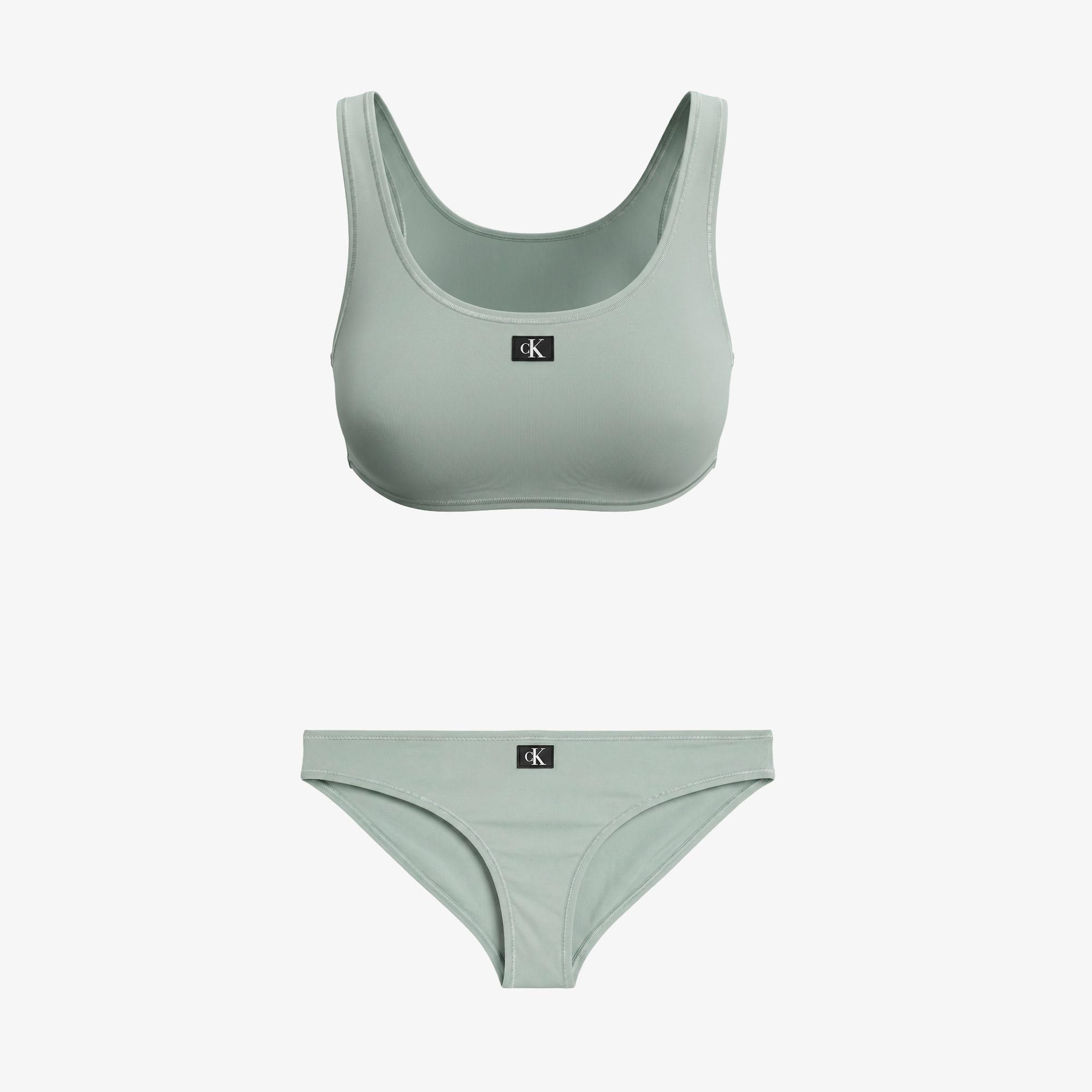 Calvin Klein Bralette Çocuk Yeşil Bikini Üstü