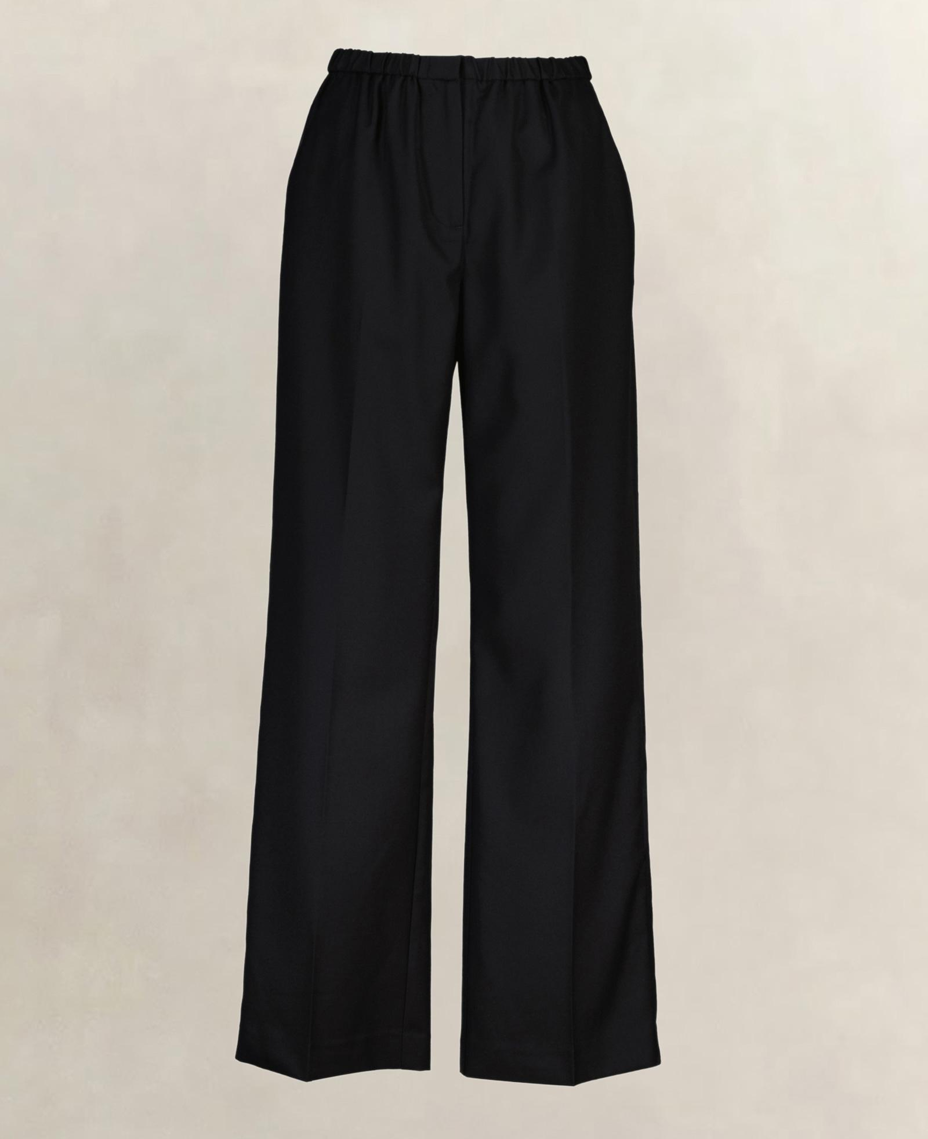 GANT Kadın Siyah Relaxed Fit Yün Pantolon