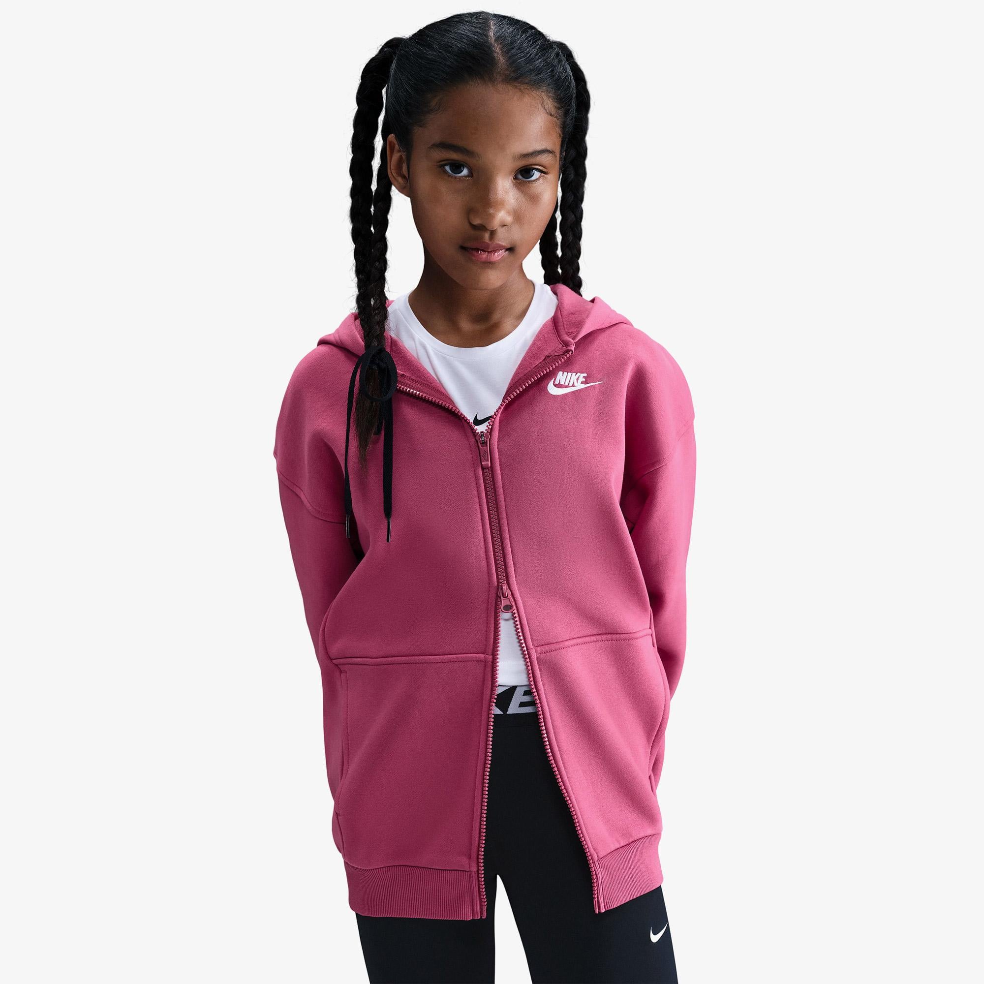 Nike Sportswear Club Fleece Çocuk Pembe Hoodie