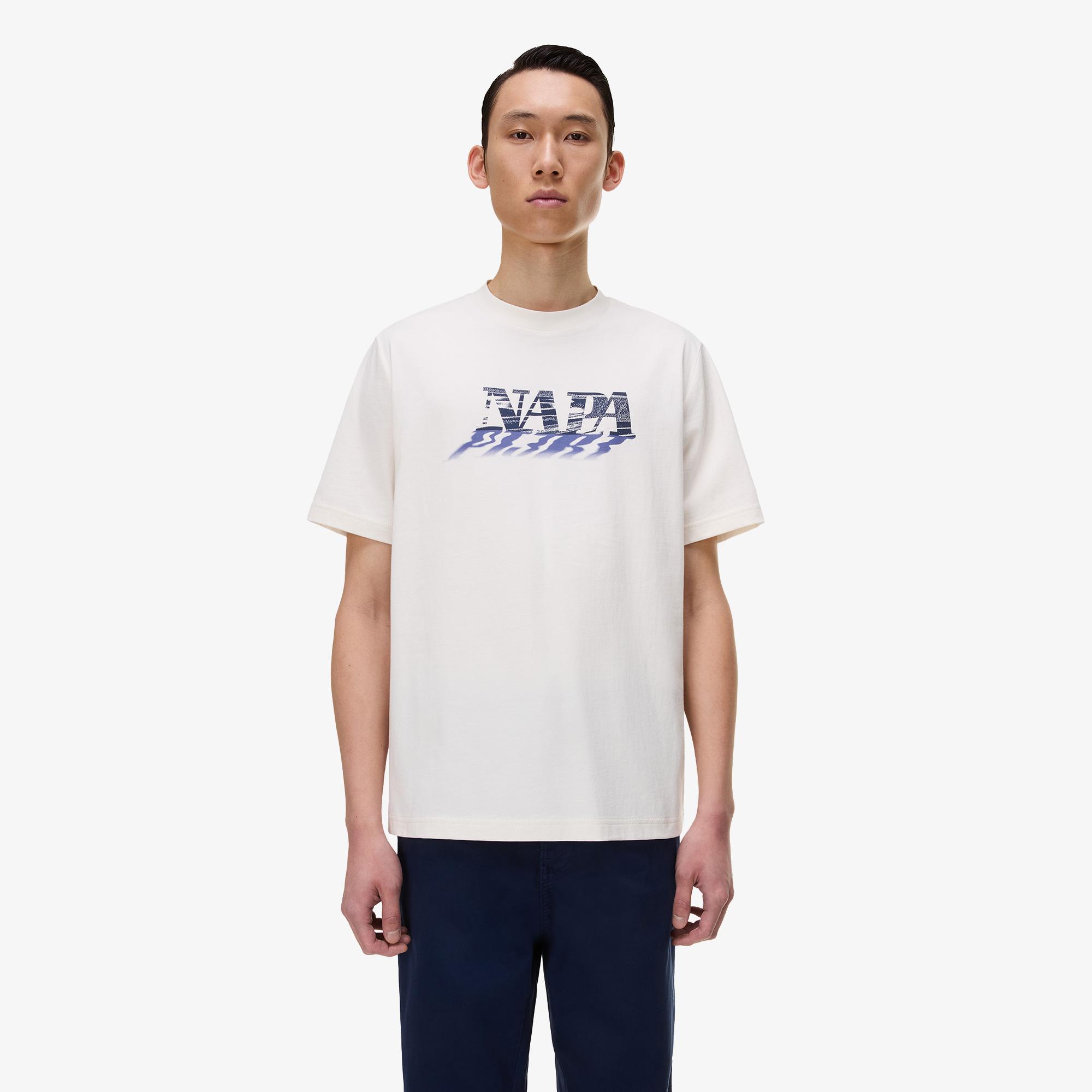 Napapijri S-Lodestar Erkek Beyaz T-Shirt