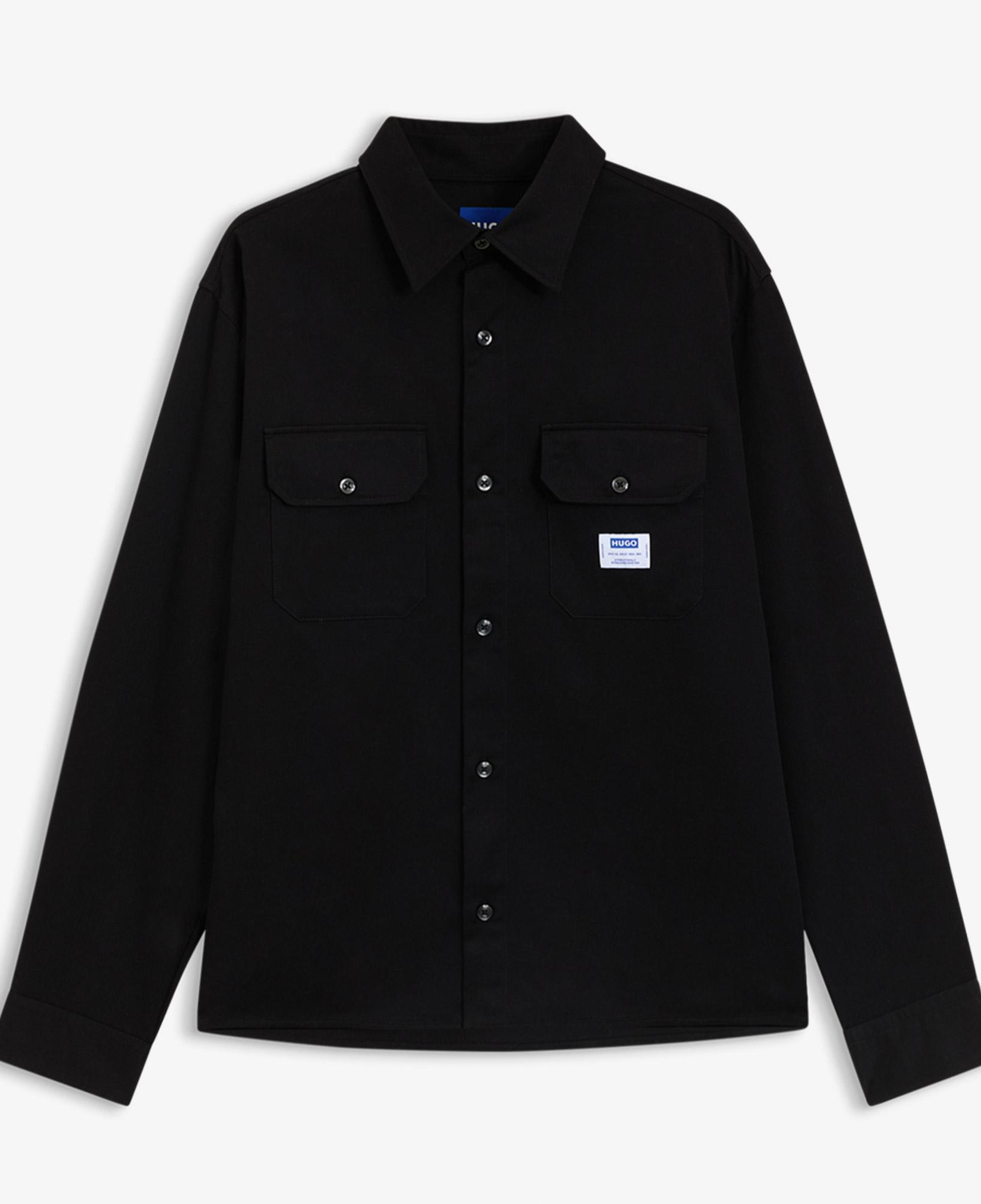 Hugo Boss Twill Ekynone Relaxed Fit Erkek Siyah Gömlek