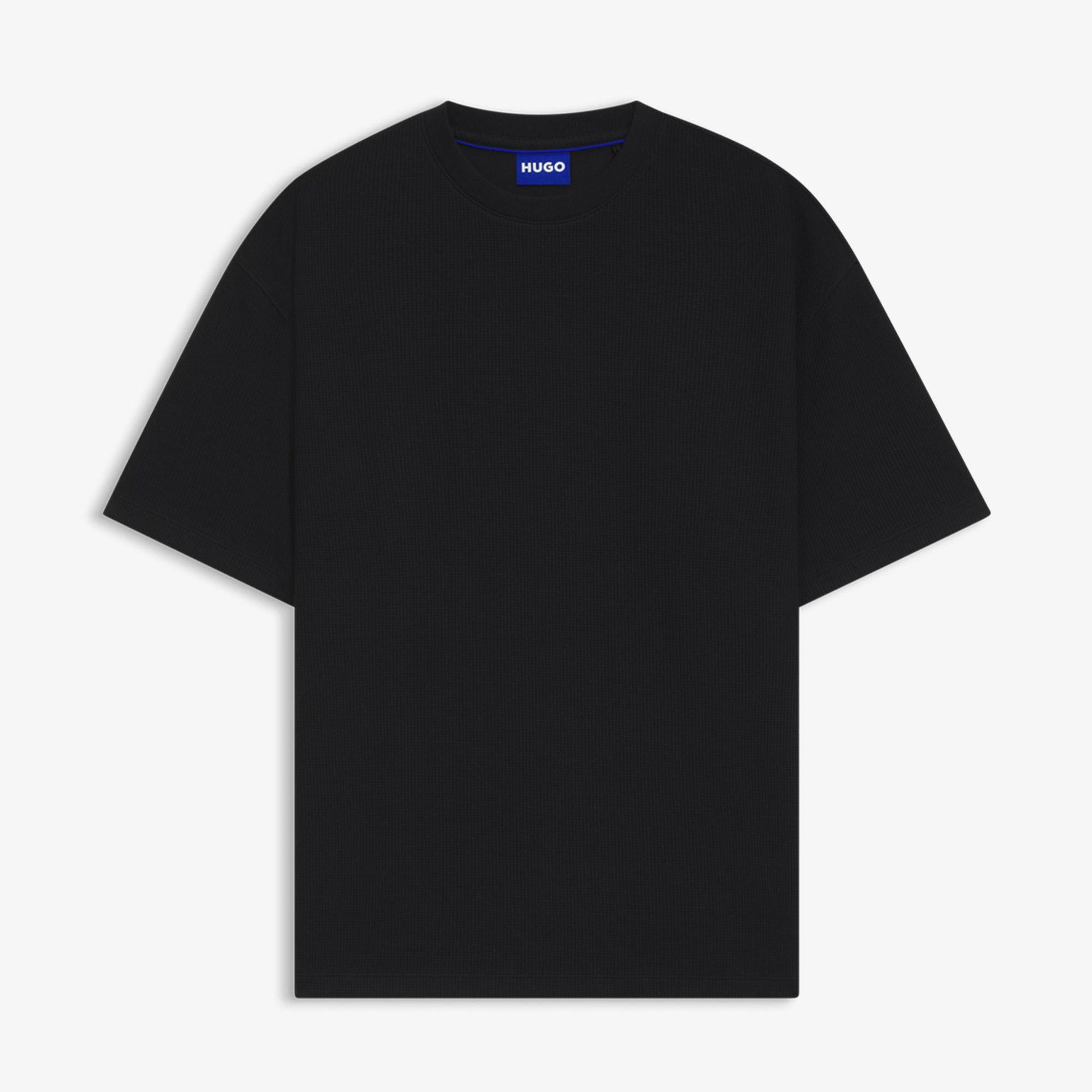 Hugo Boss Cotton Terry Erkek Siyah T-Shirt