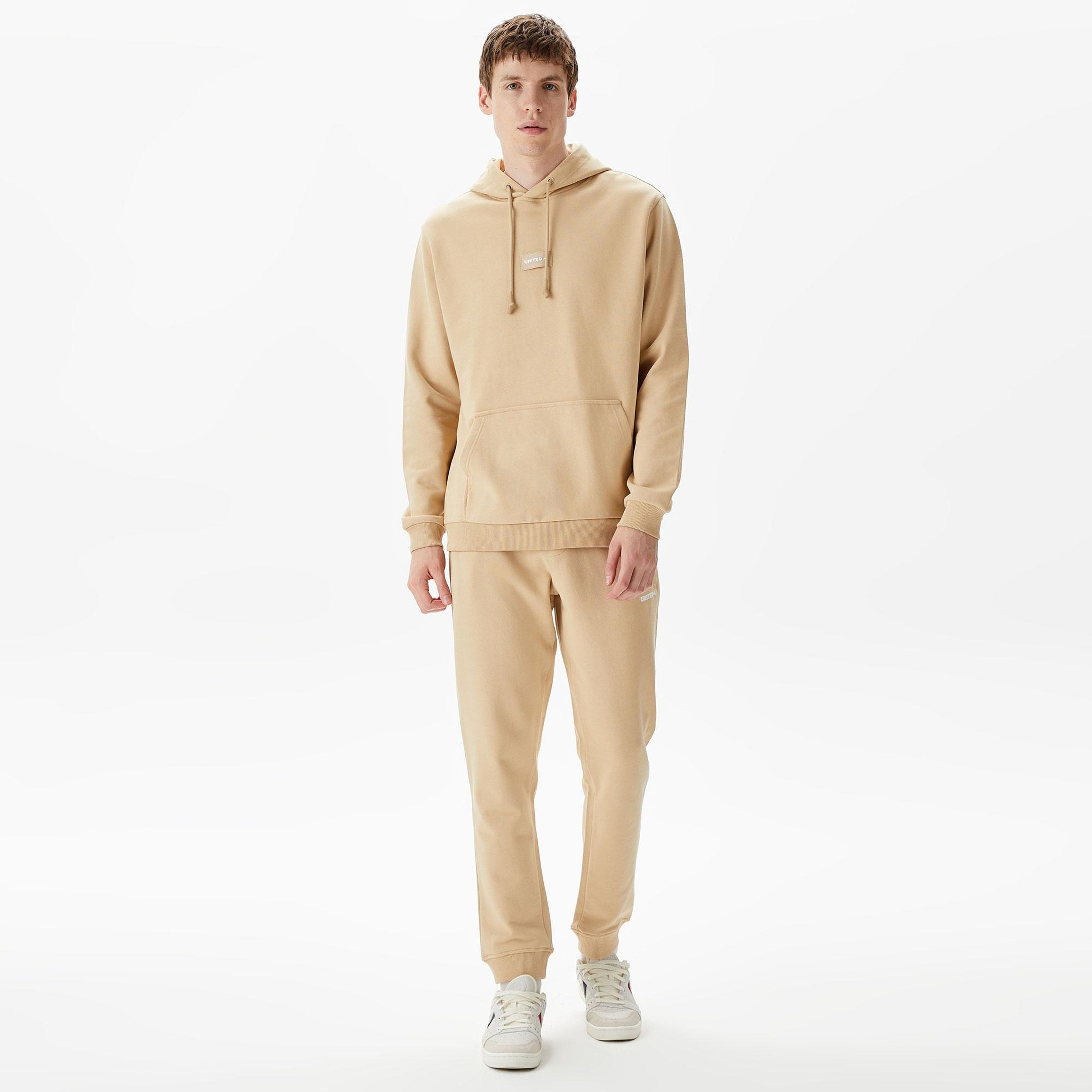 UNITED4 Classic Erkek Krem Hoodie