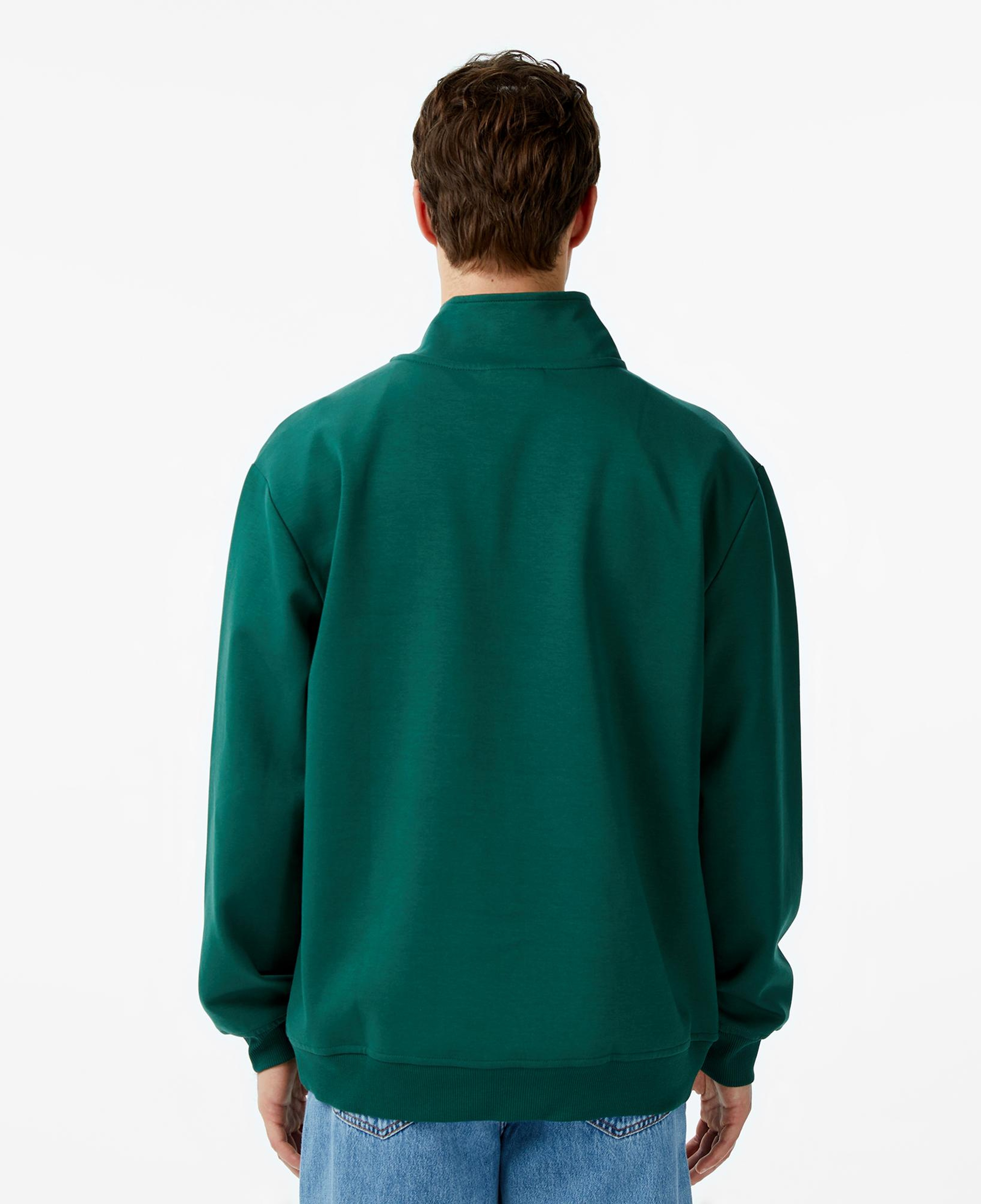 UNITED4 Erkek Yeşil Half Zip Sweatshirt