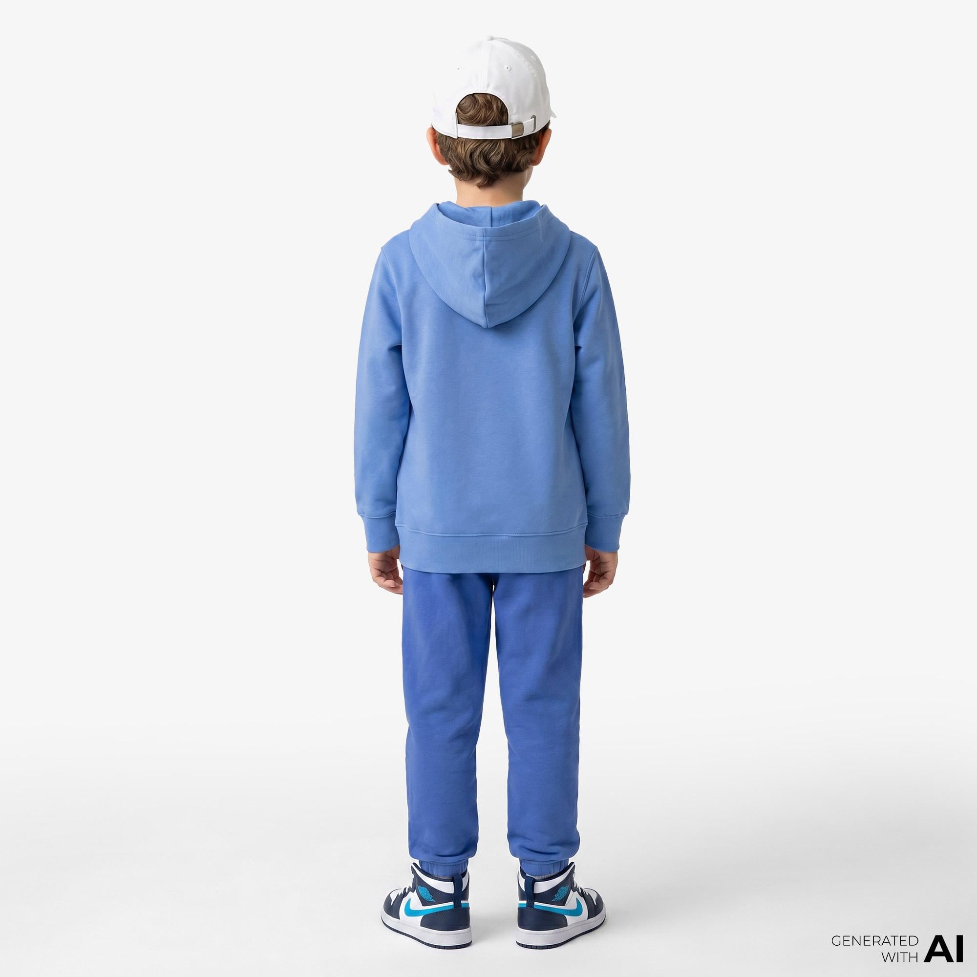 Jordan Brooklyn Fleece Pullover Çocuk Mavi Kapüşonlu Sweatshirt