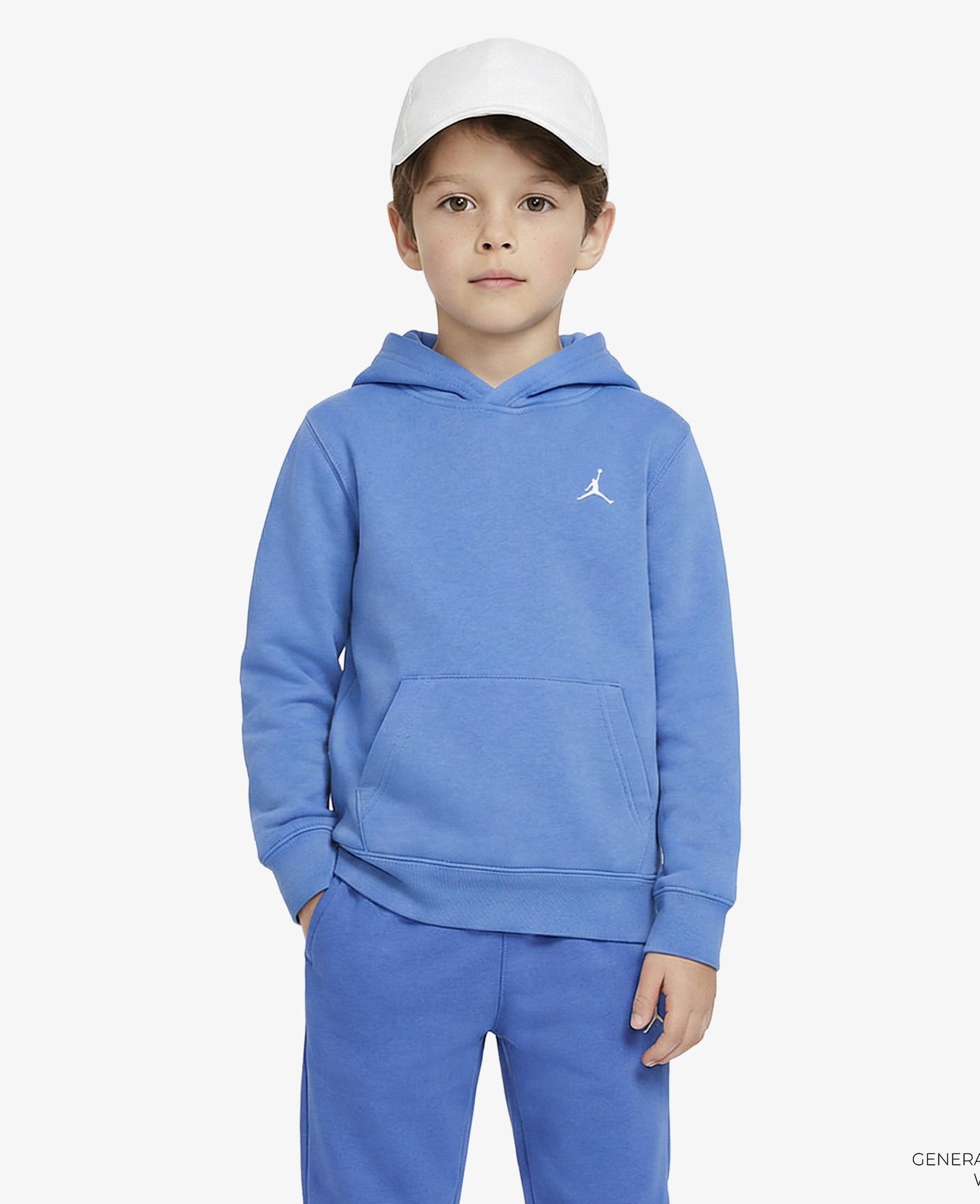 Jordan Brooklyn Fleece Pullover Çocuk Mavi Kapüşonlu Sweatshirt
