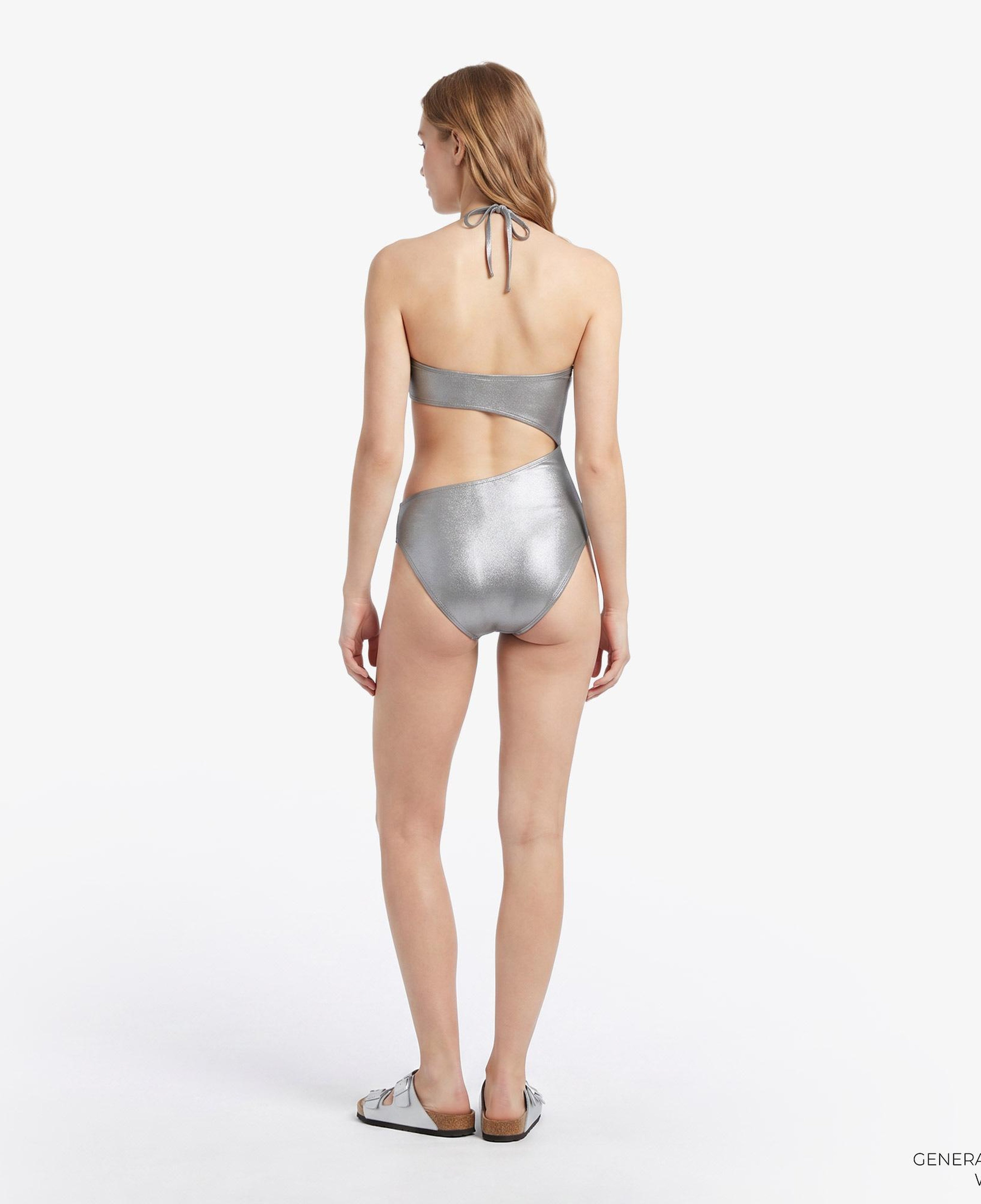 Calvin Klein Cut Out One Piece-Rp Kadın Gri Mayo
