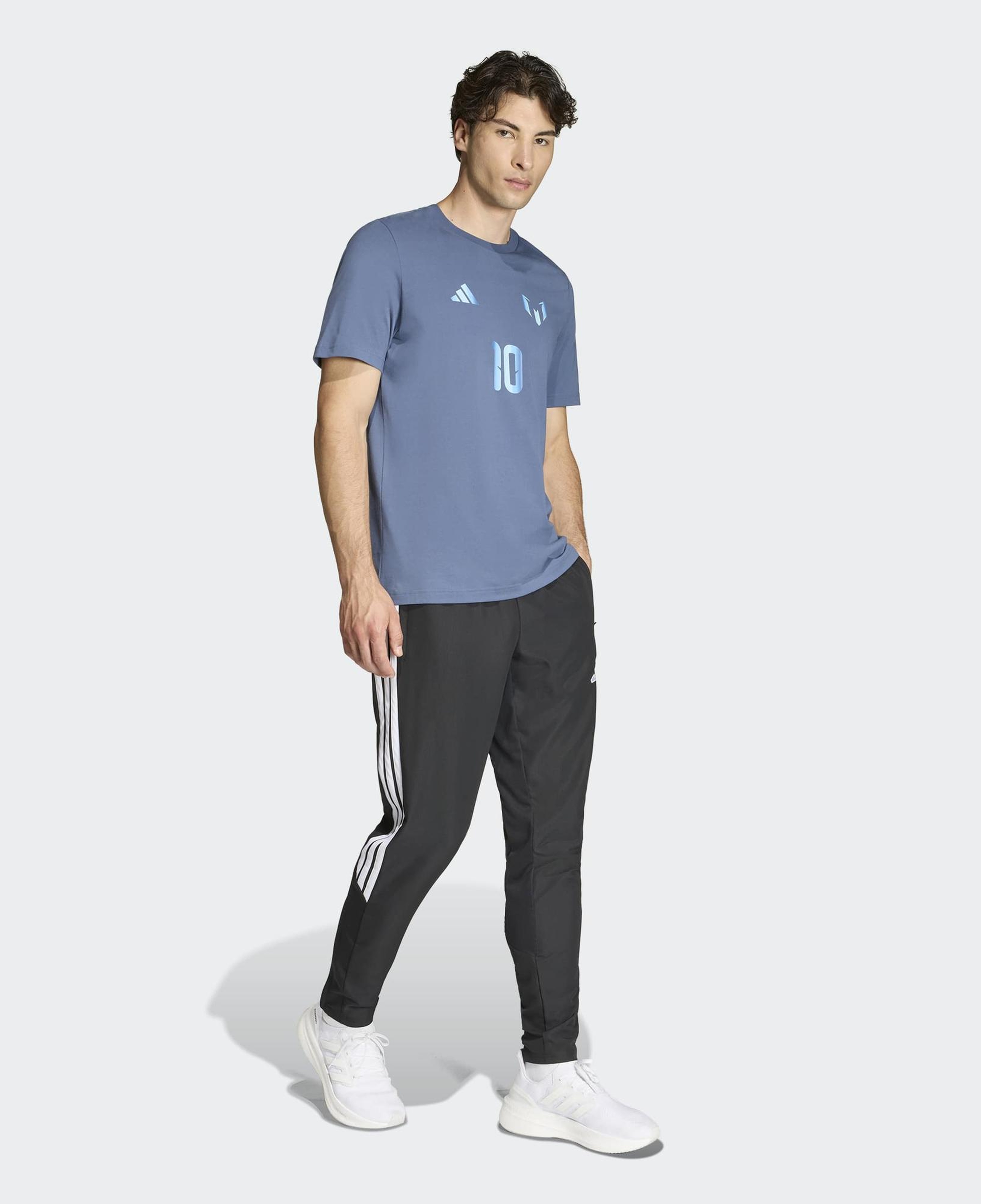 adidas Lionel Messi Erkek Mavi T-Shirt