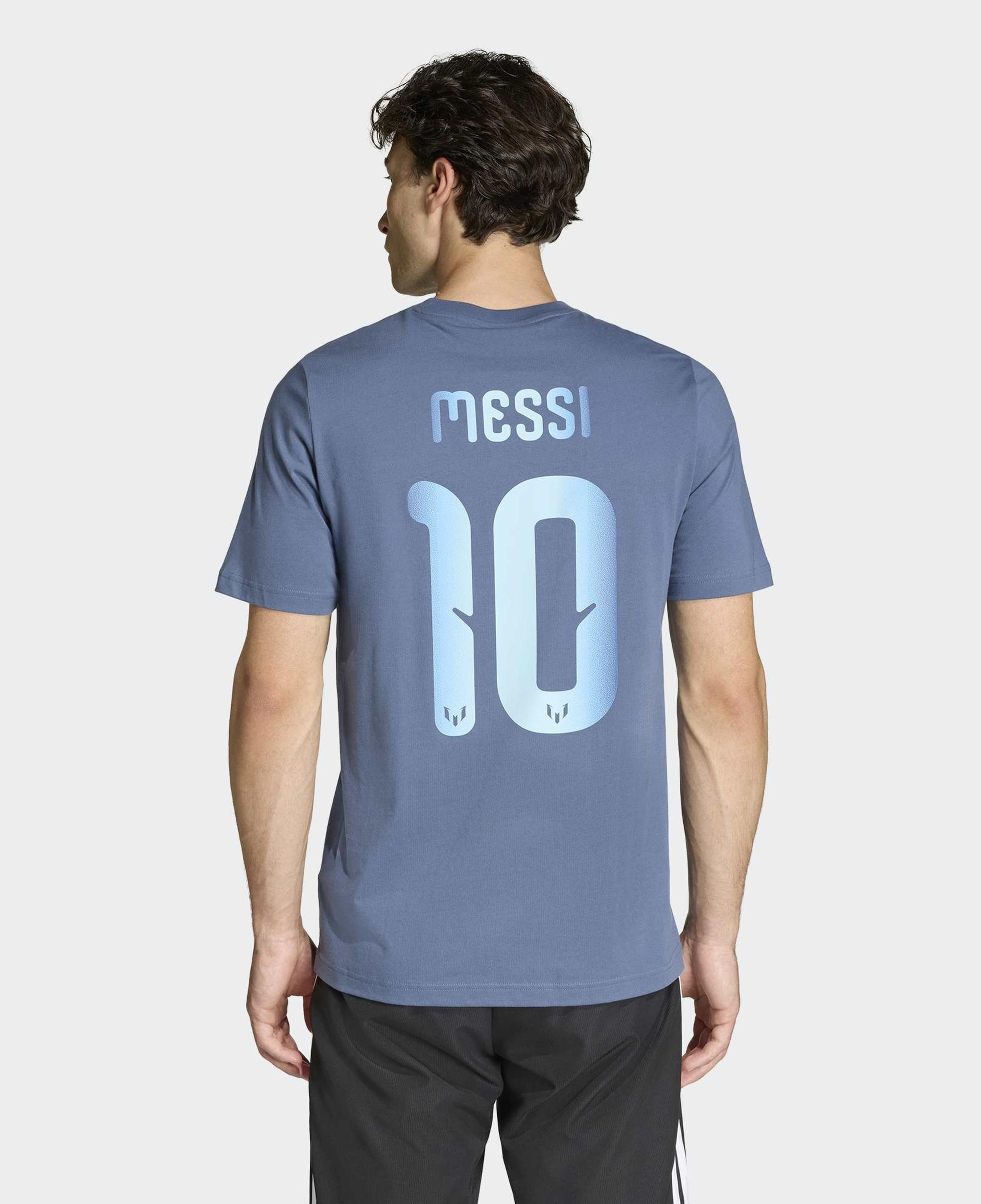 adidas Lionel Messi Erkek Mavi T-Shirt