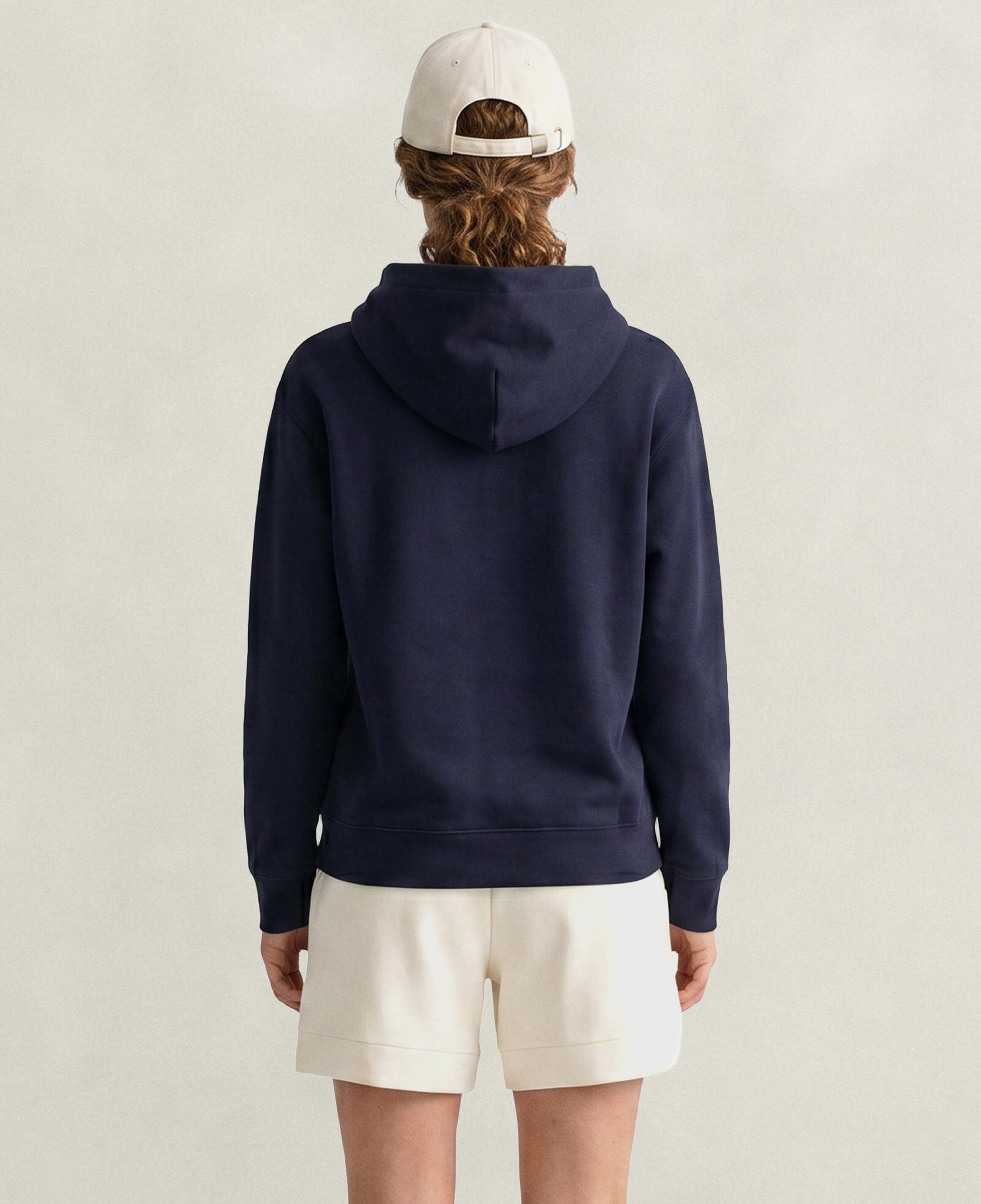 GANT Kadın Lacivert Regular Fit Kapüşonlu Sweatshirt