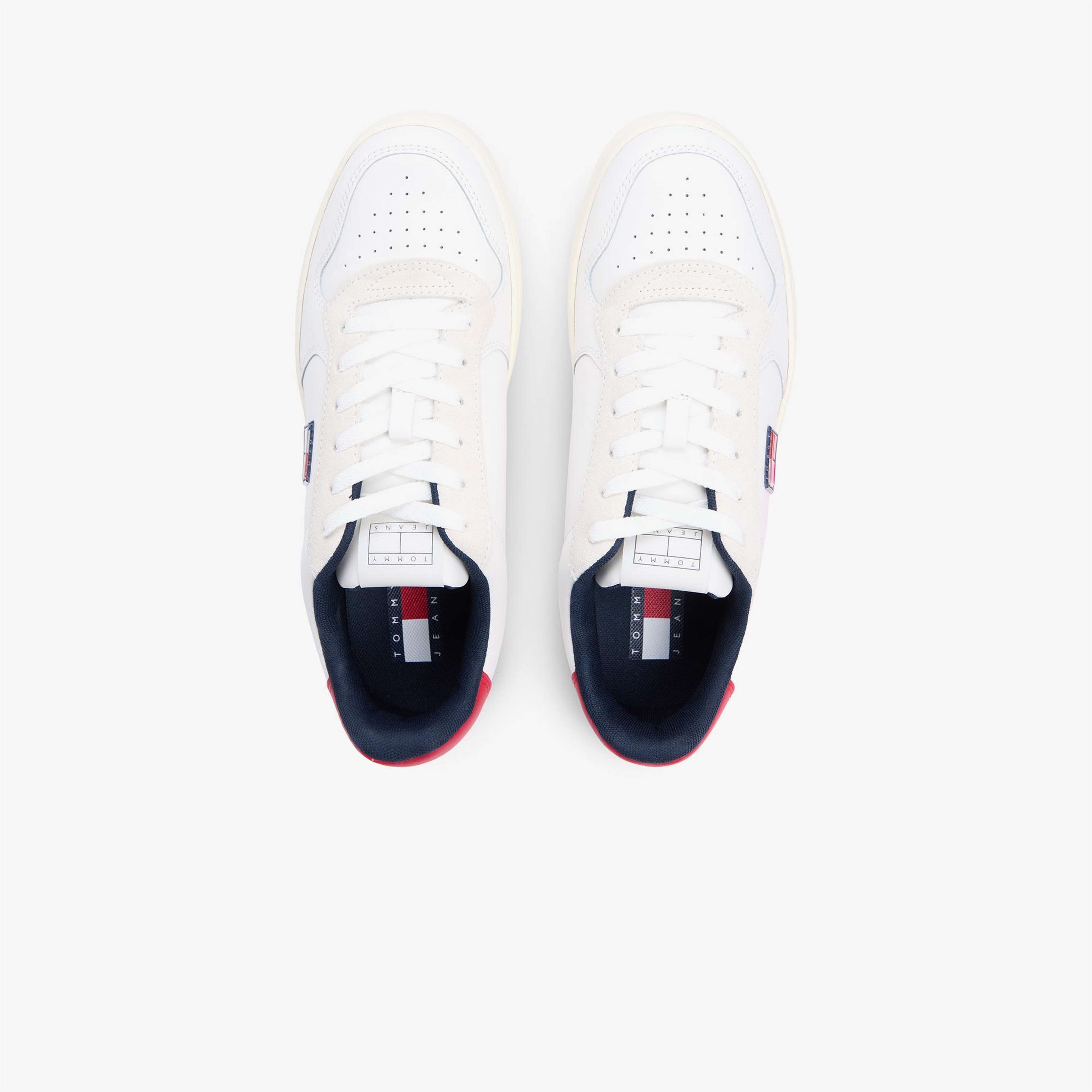 Tommy Hilfiger Retro Basket Erkek Beyaz Spor Ayakkabı