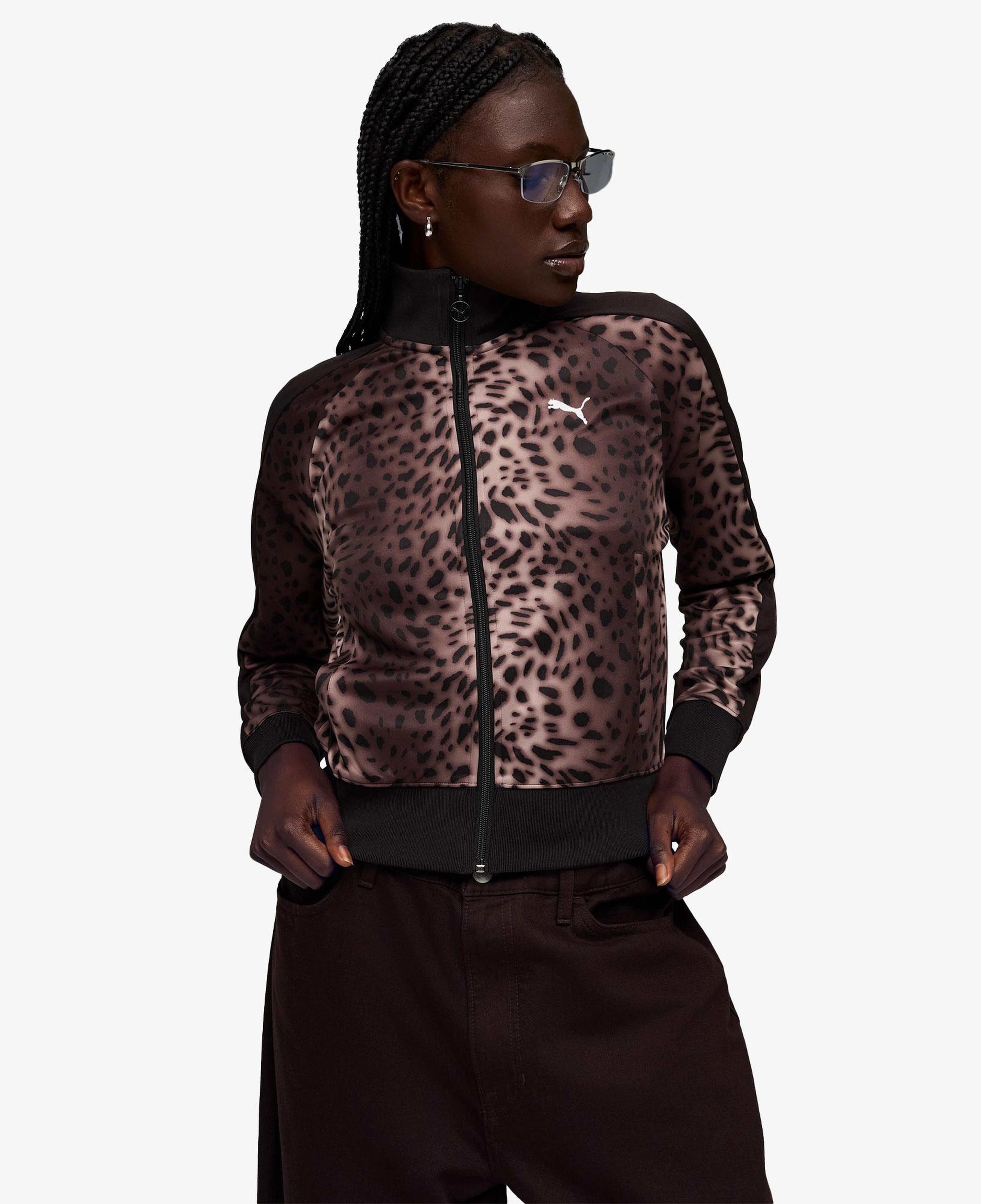 Puma T7 Leo Luxe Aop Track Kadın Siyah Ceket