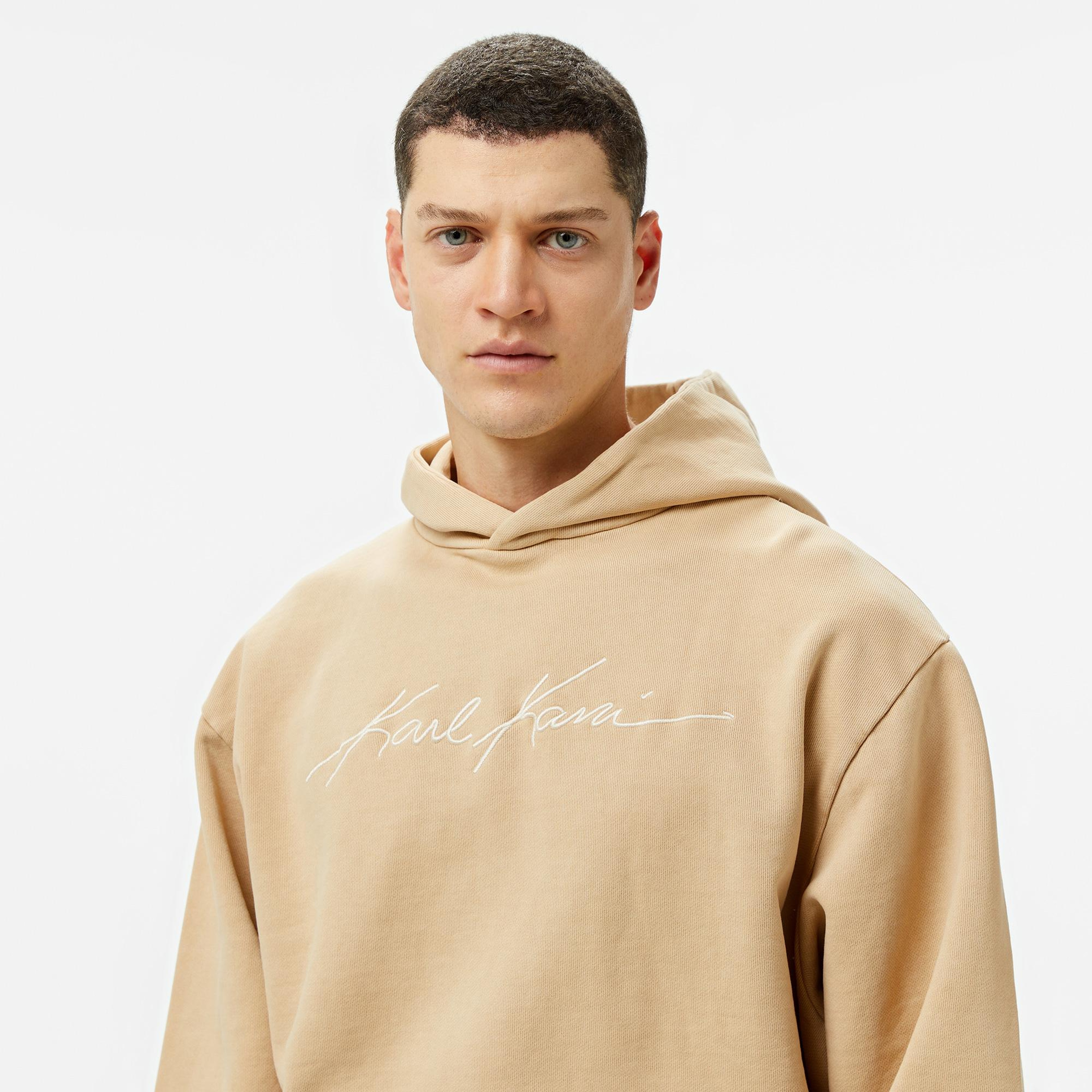 Karl Kani Og Eagle Print Os Erkek Gri Hoodie
