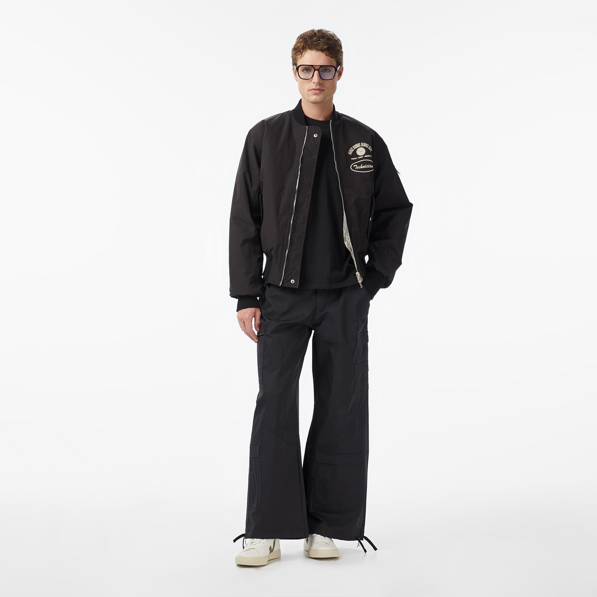 Market Handyman Reversible Bomber Erkek Siyah Ceket