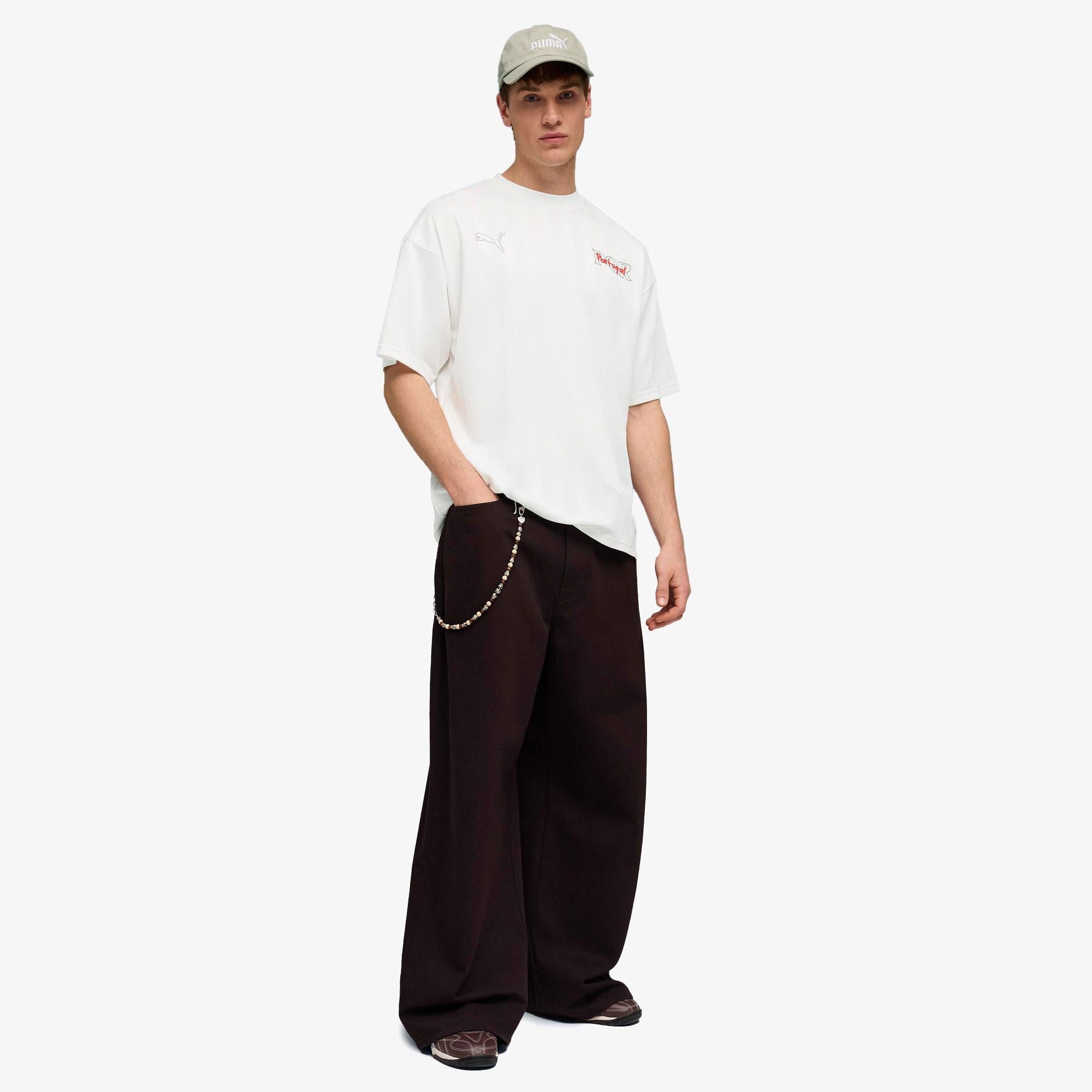 Puma Fanpack Relaxed Erkek Beyaz T-Shirt